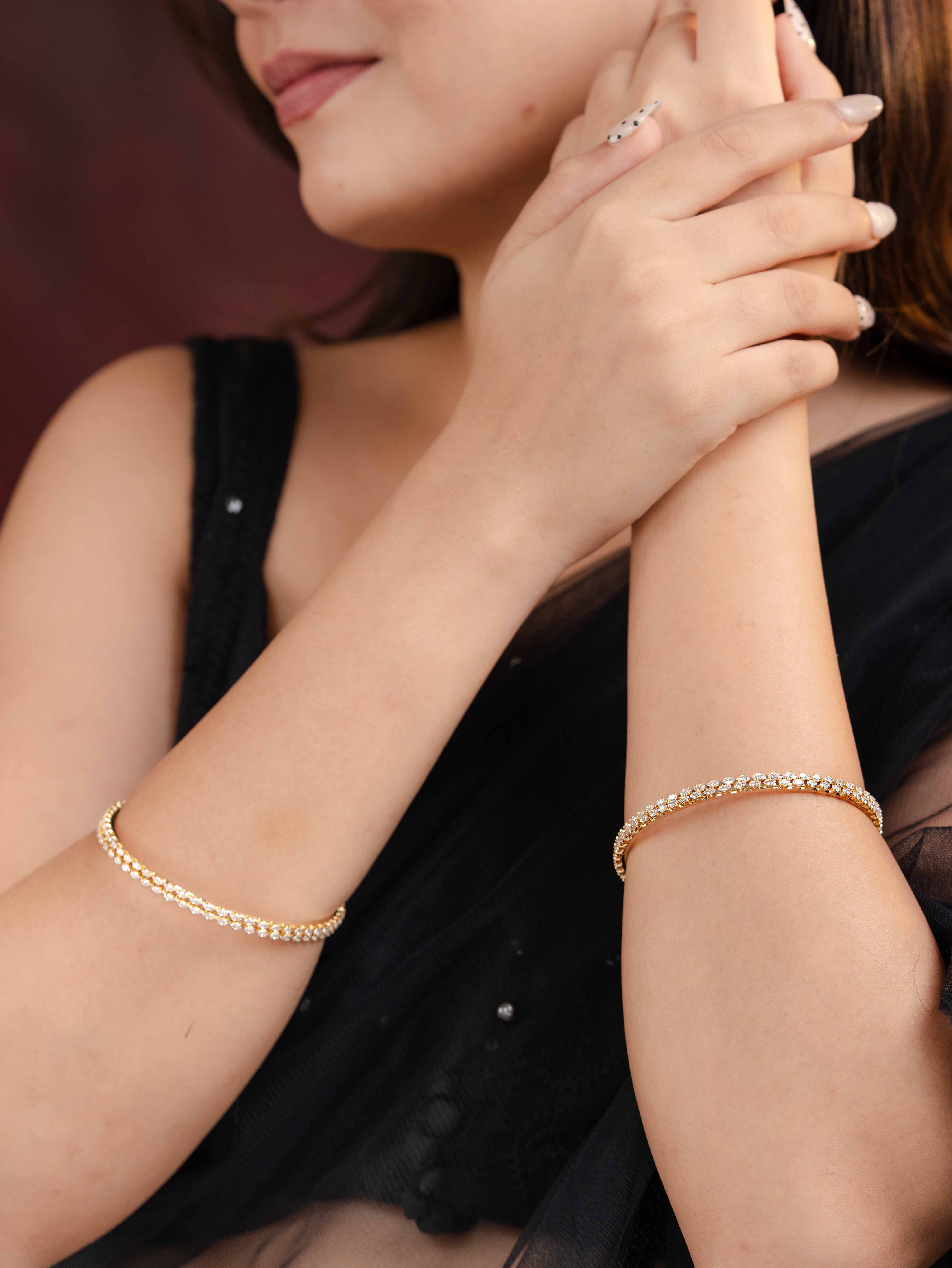 Starelle Diamond Bangle ( Set of 4 )