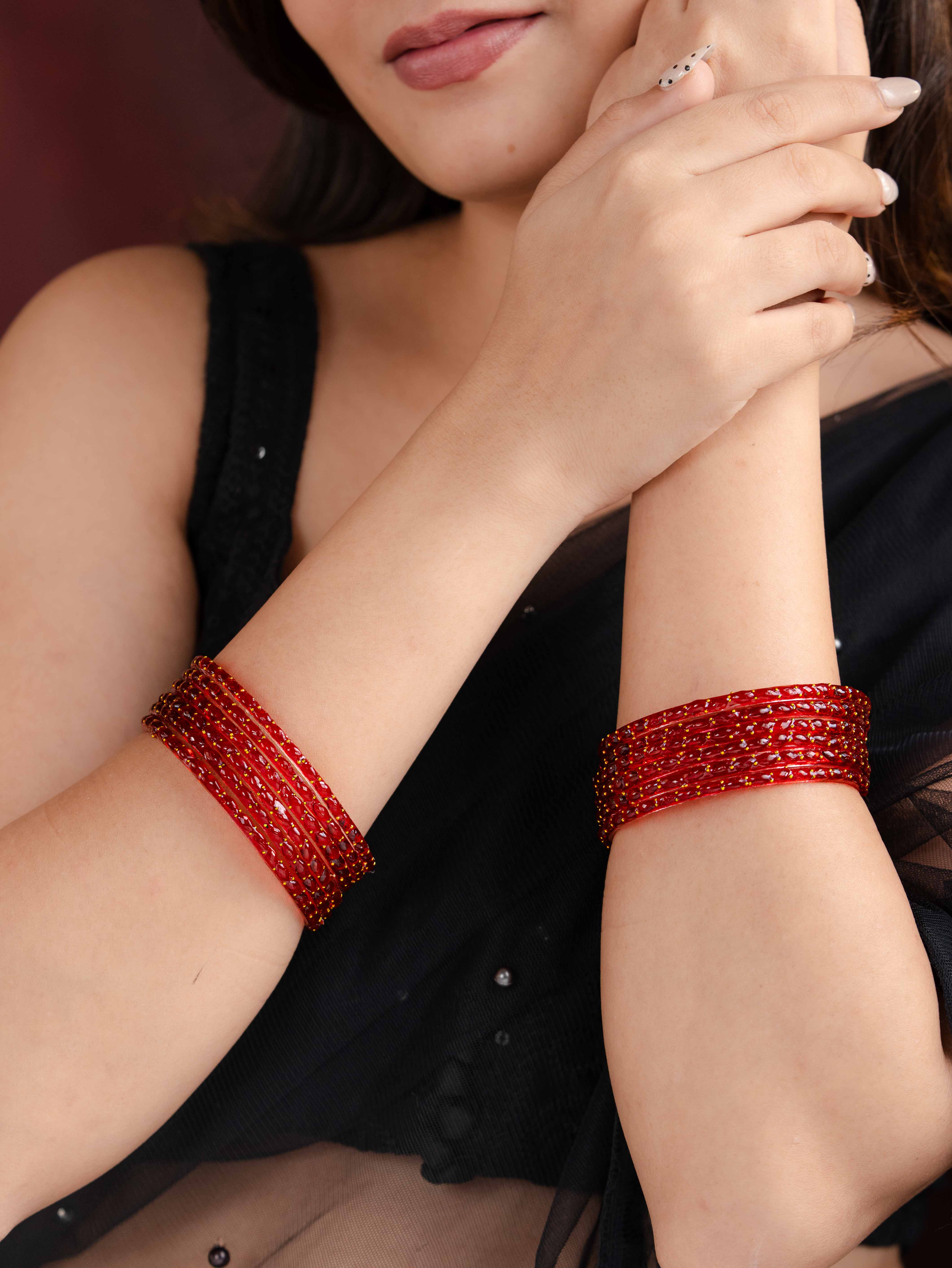 Revti Glass Bangle ( Set of 12)