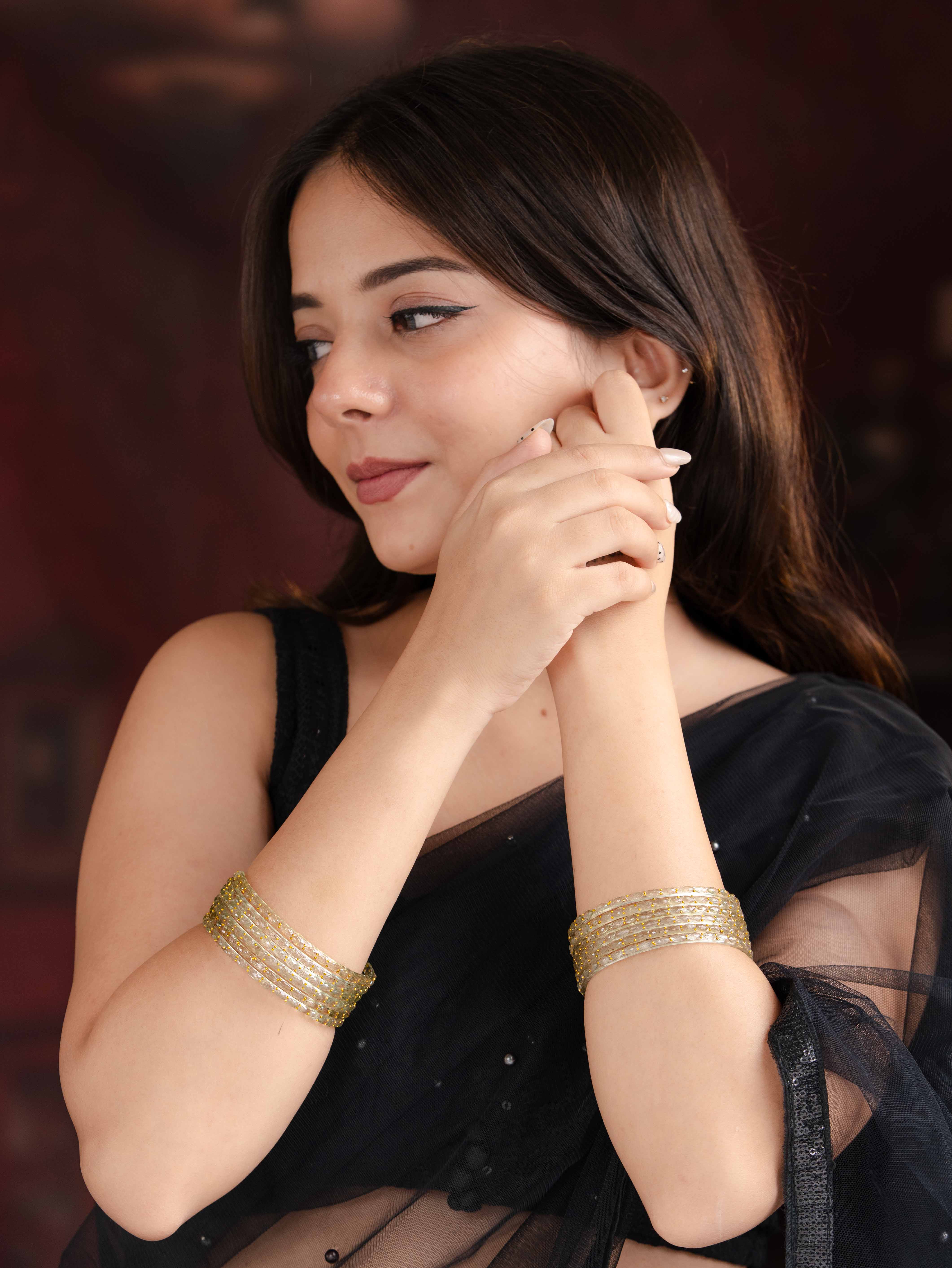 Mridula Glass Bangle ( Set of 12)