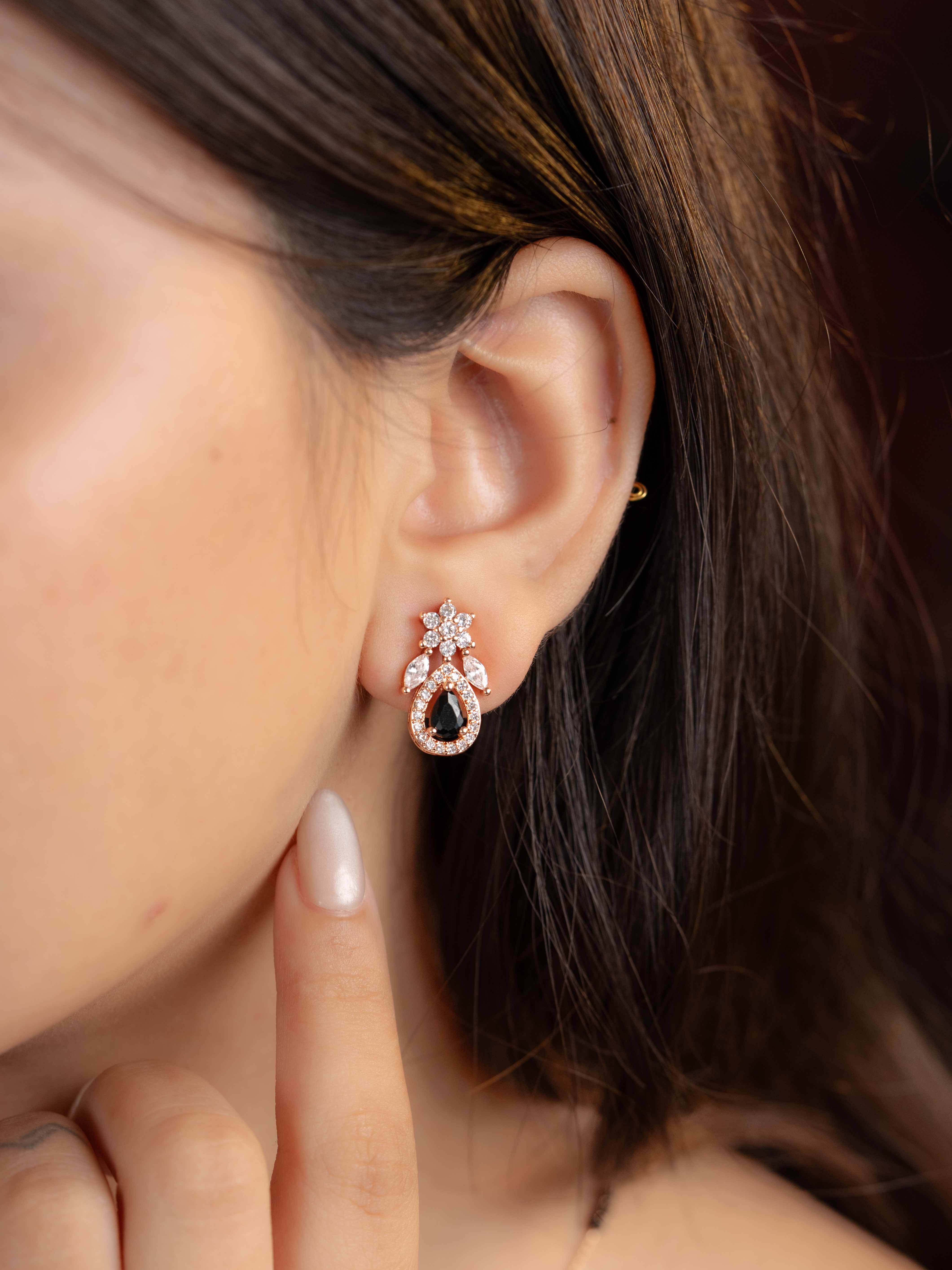 Aanya Black Mangalsutra with Earrings