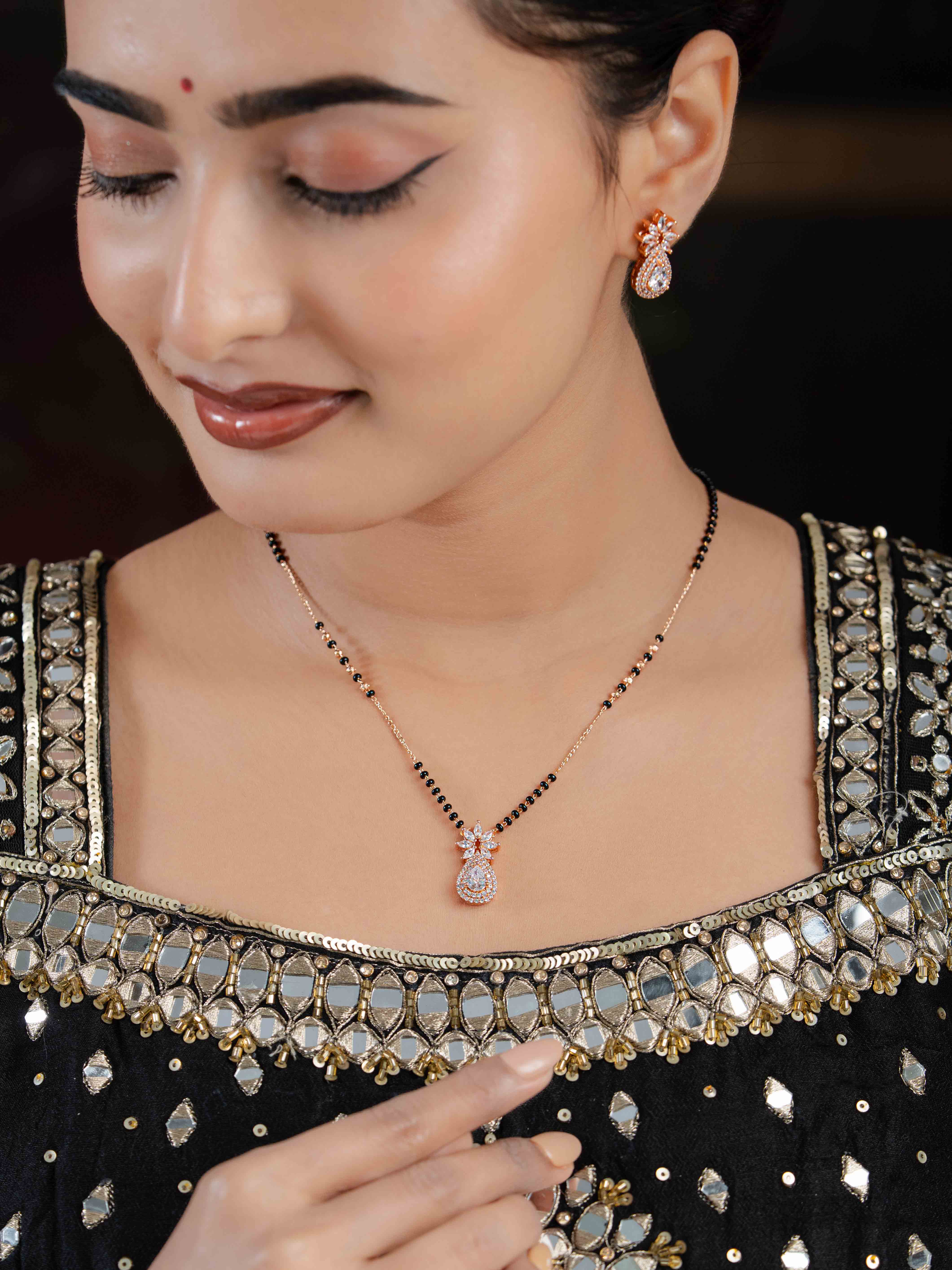 Niral Mangalsutra with Earrings