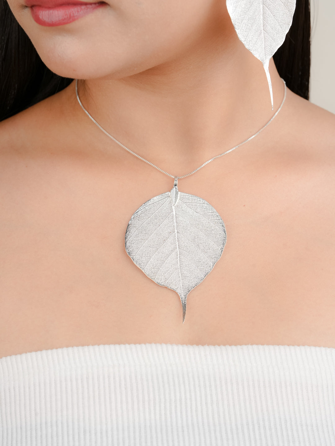 Feuilla Necklace Set (Silver)