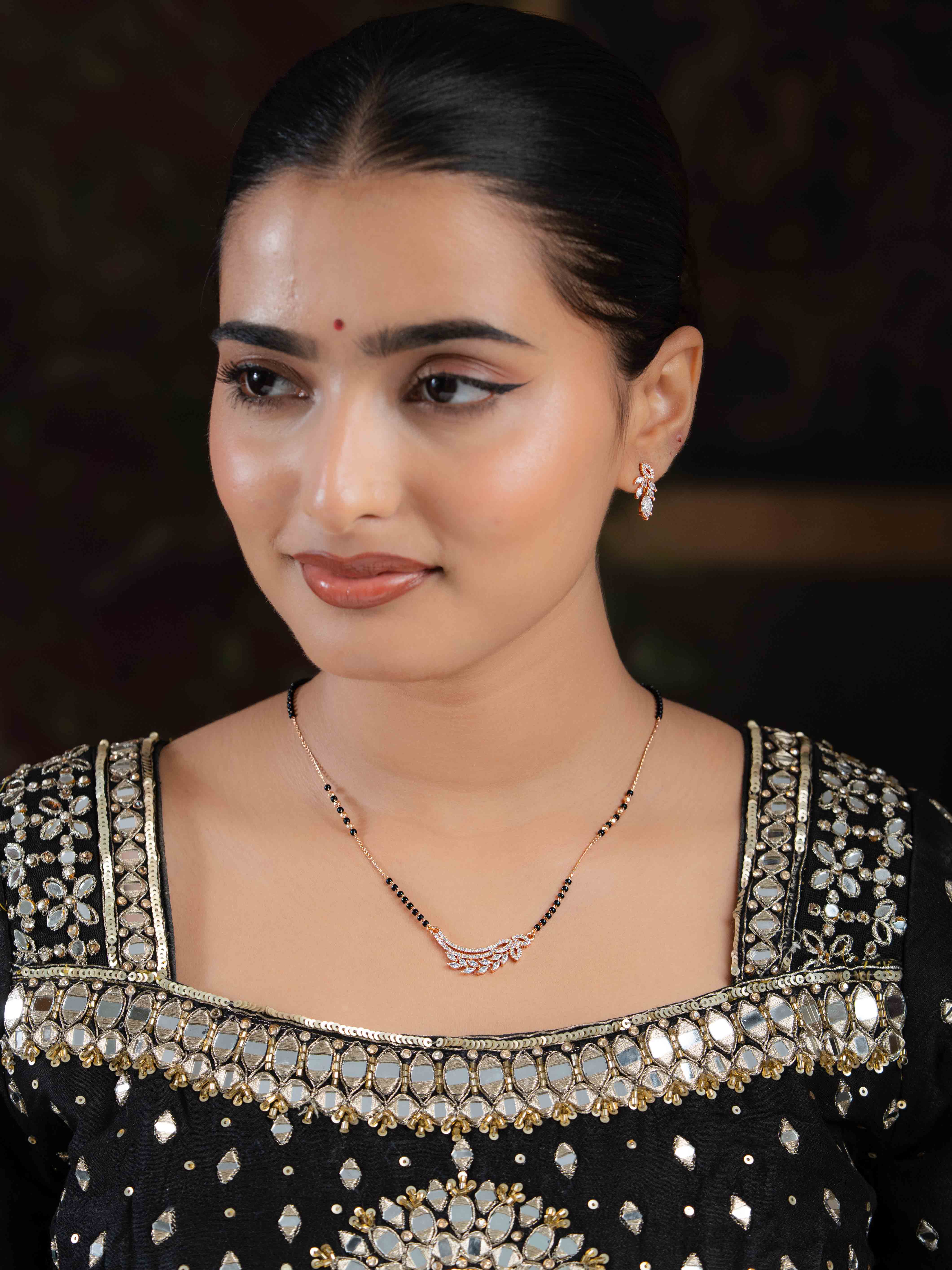 Ritvi Mangalsutra with Earrings