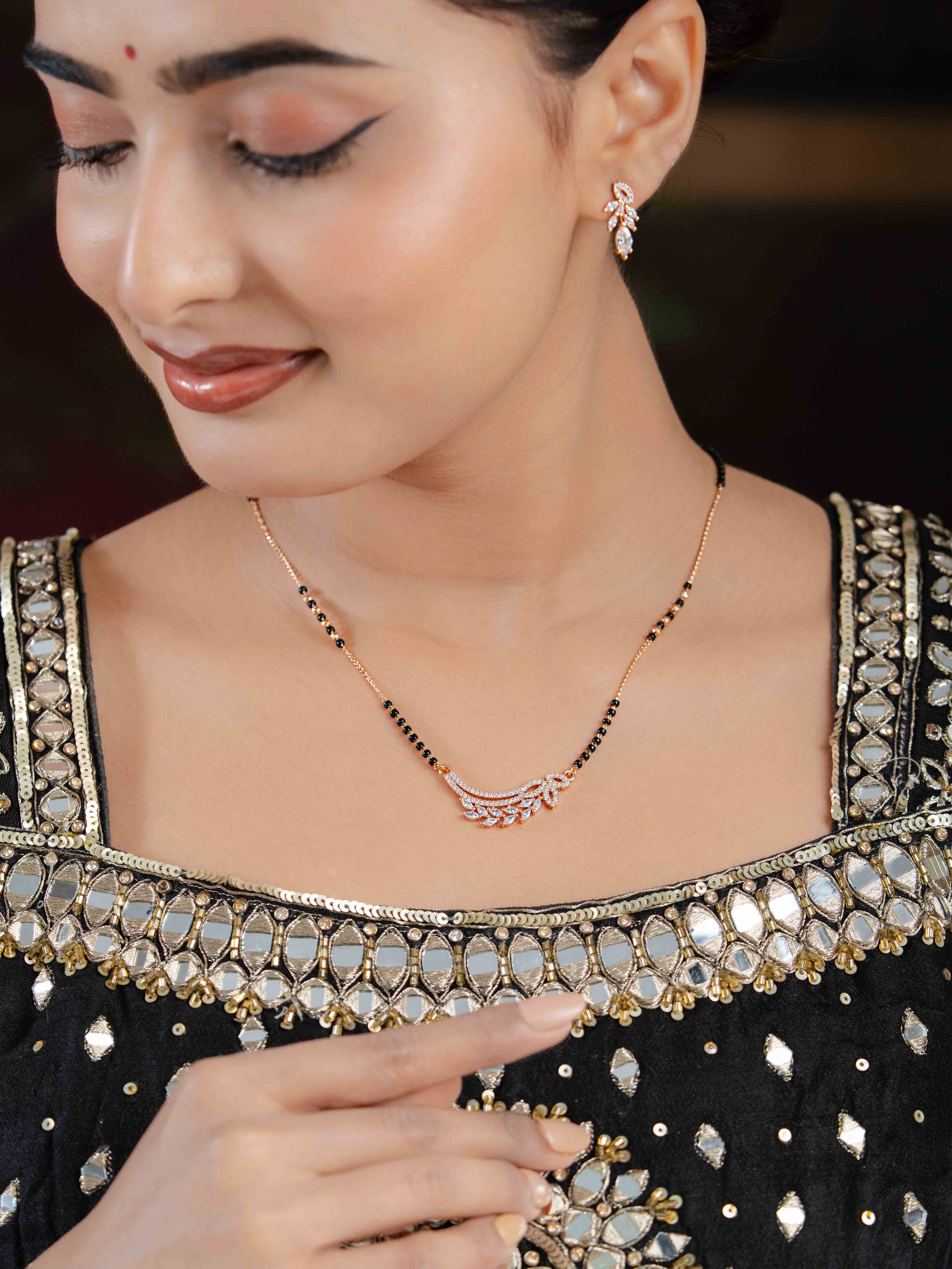 Ritvi Mangalsutra with Earrings
