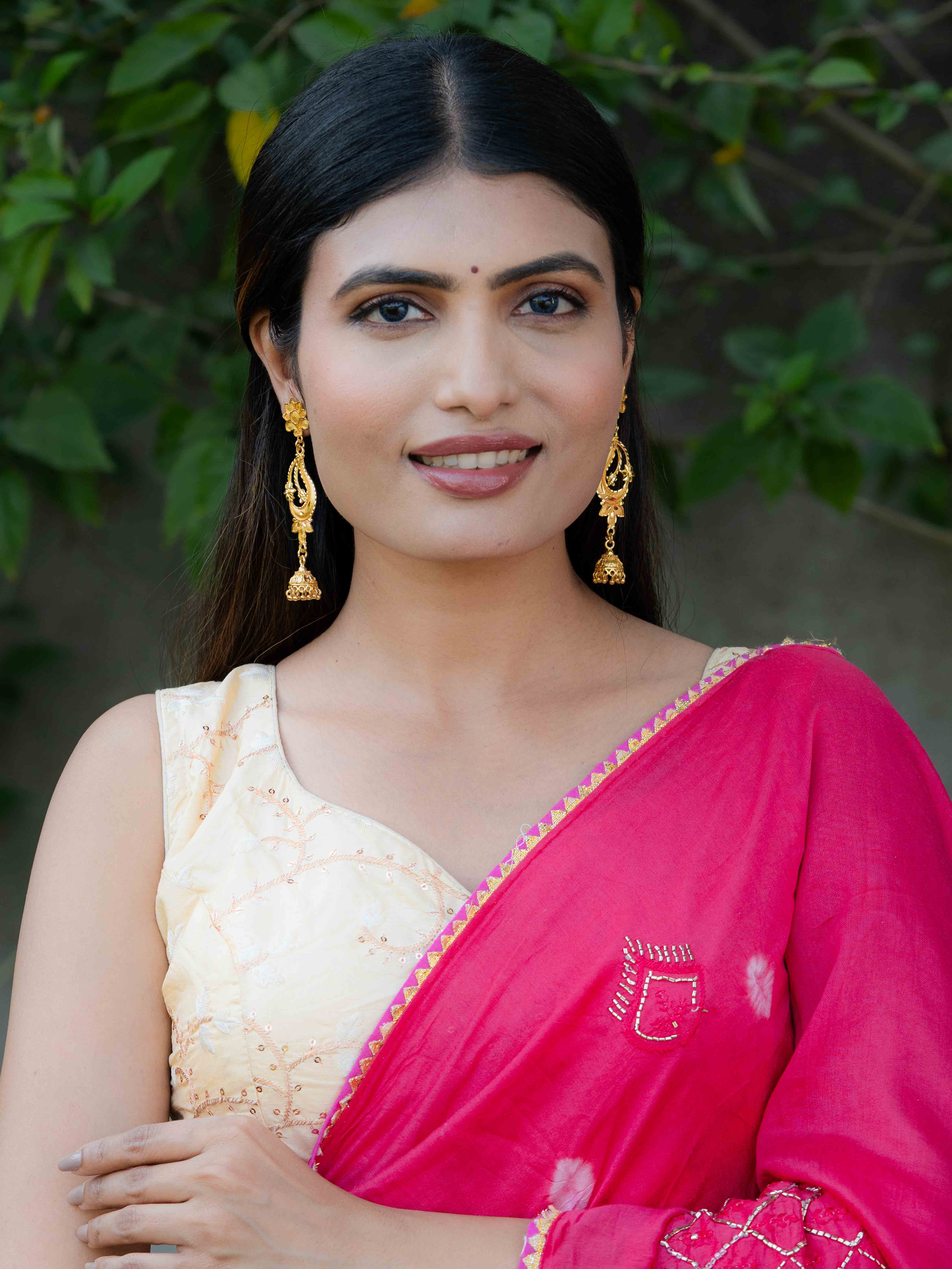 Aadhya Long Gold Earrings