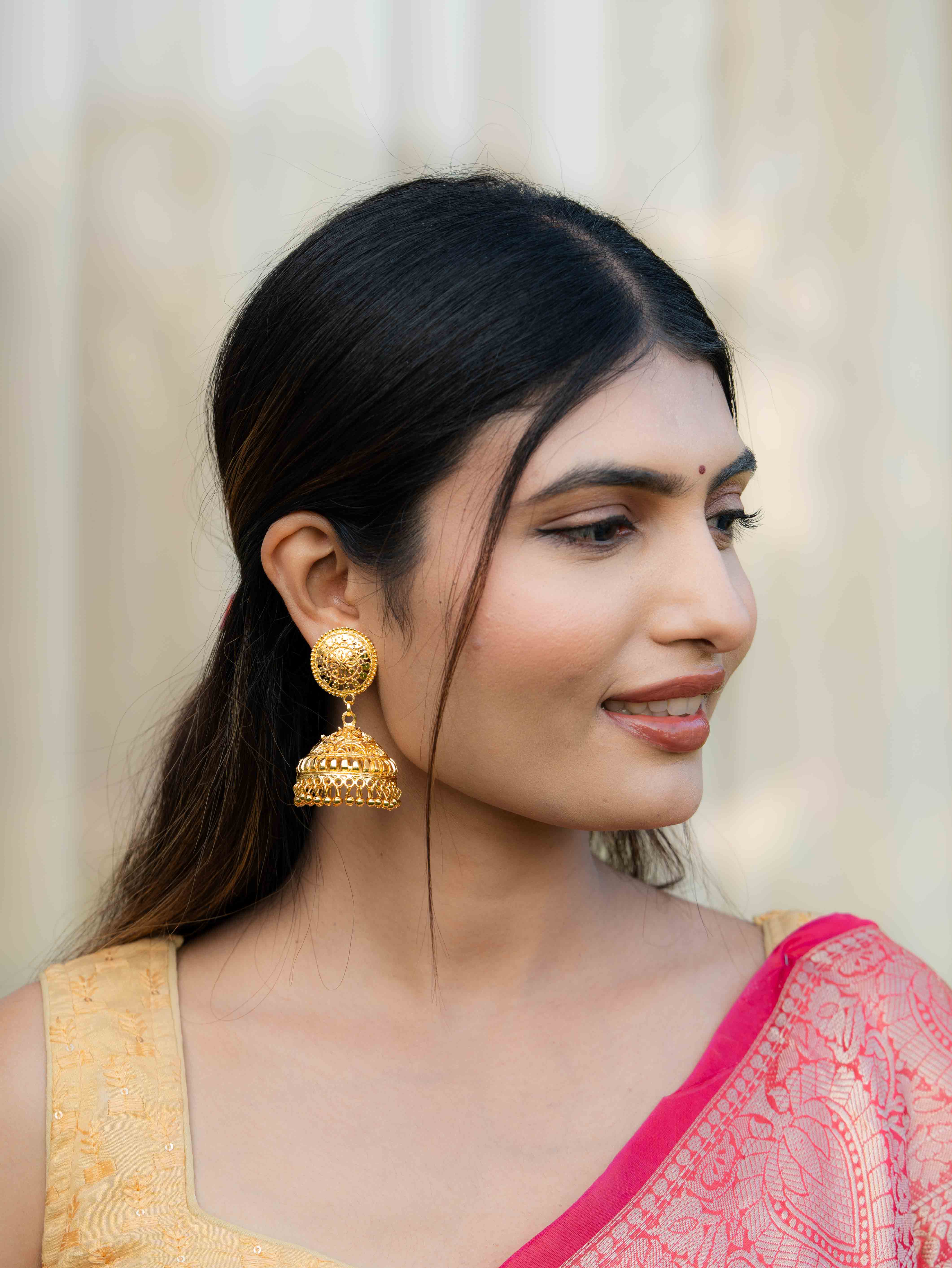 Devanshi Long Gold Earrings