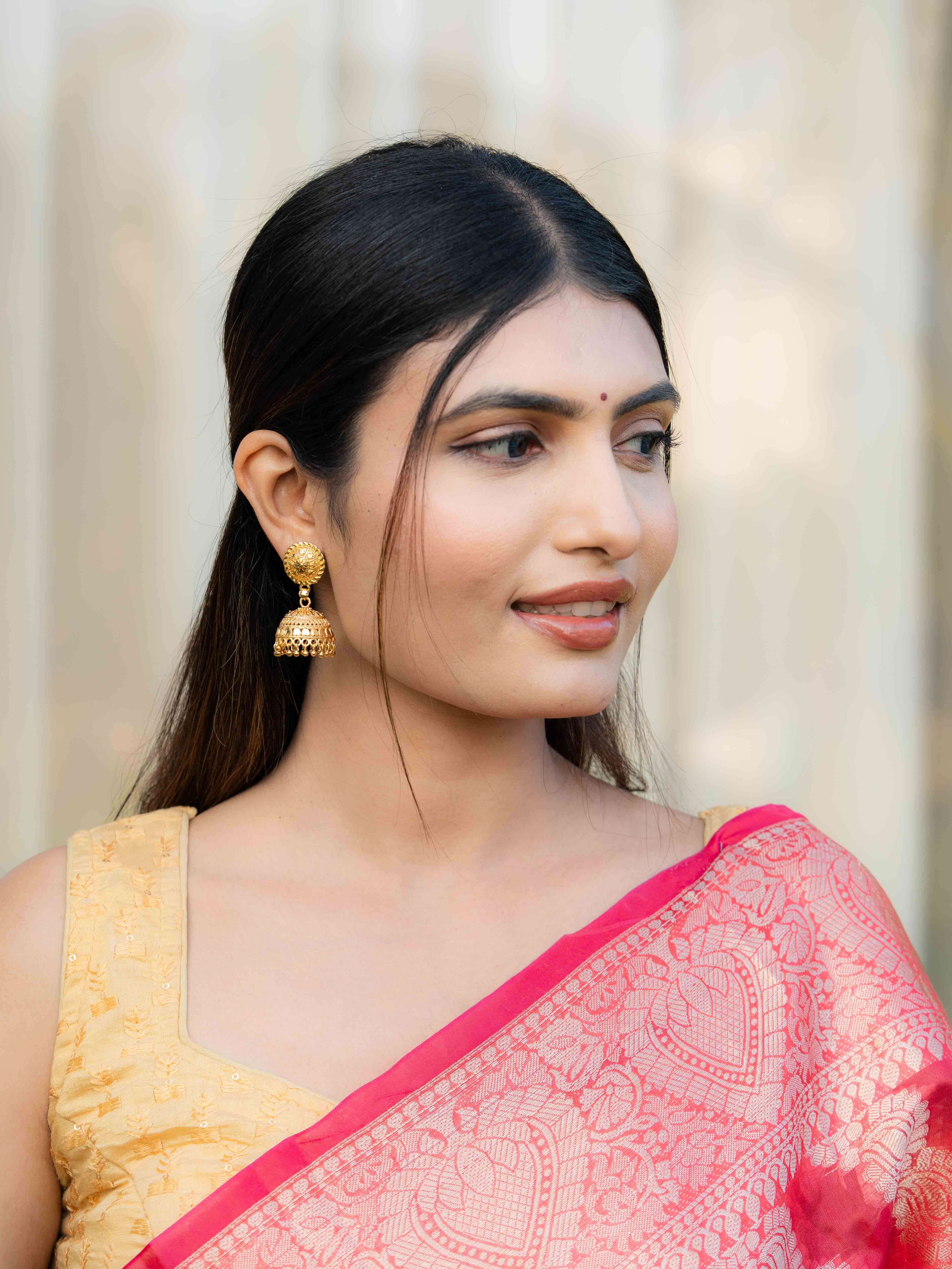 Navisha Gold Jhumkas