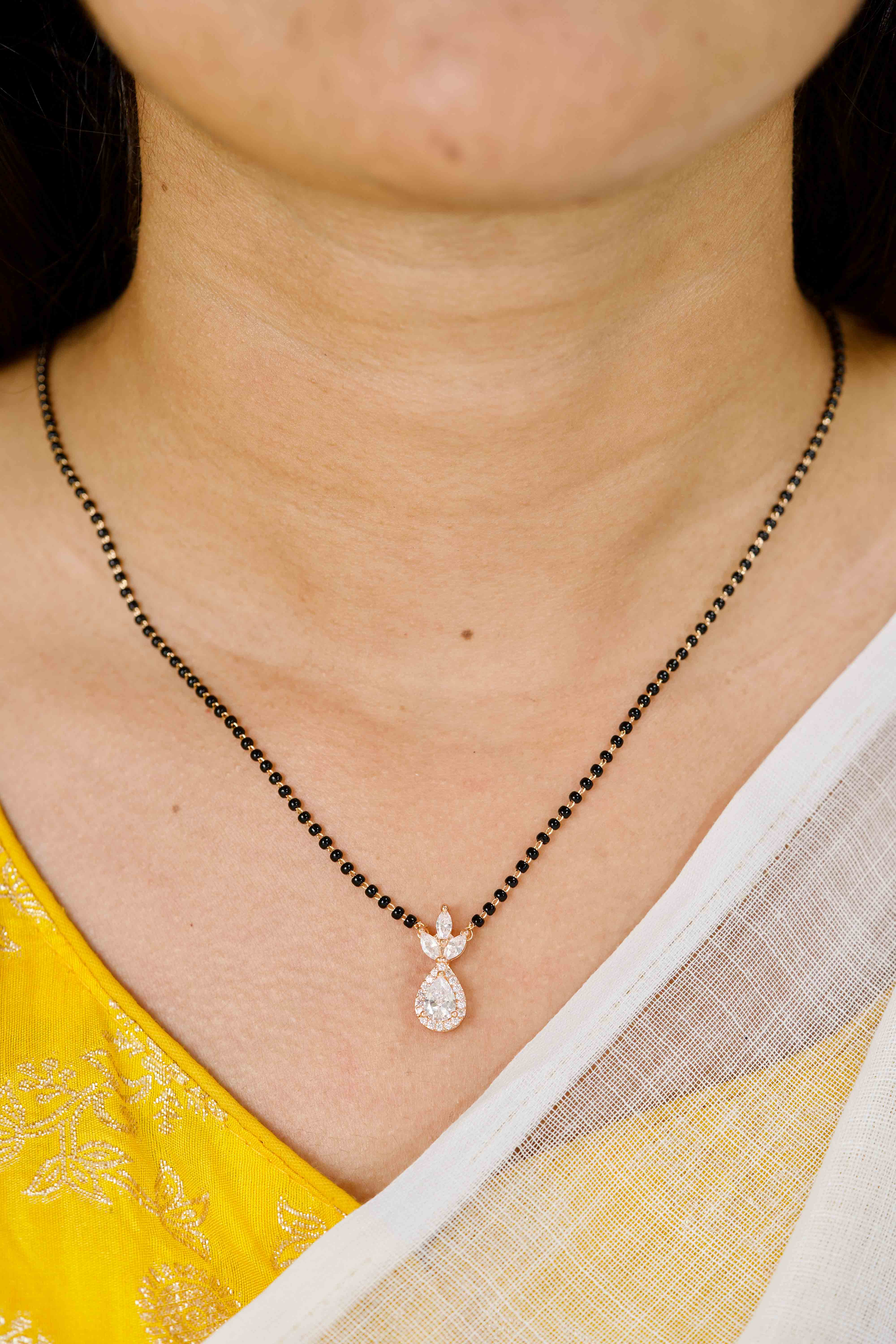 Ahira Full Black Beads Mangalsutra