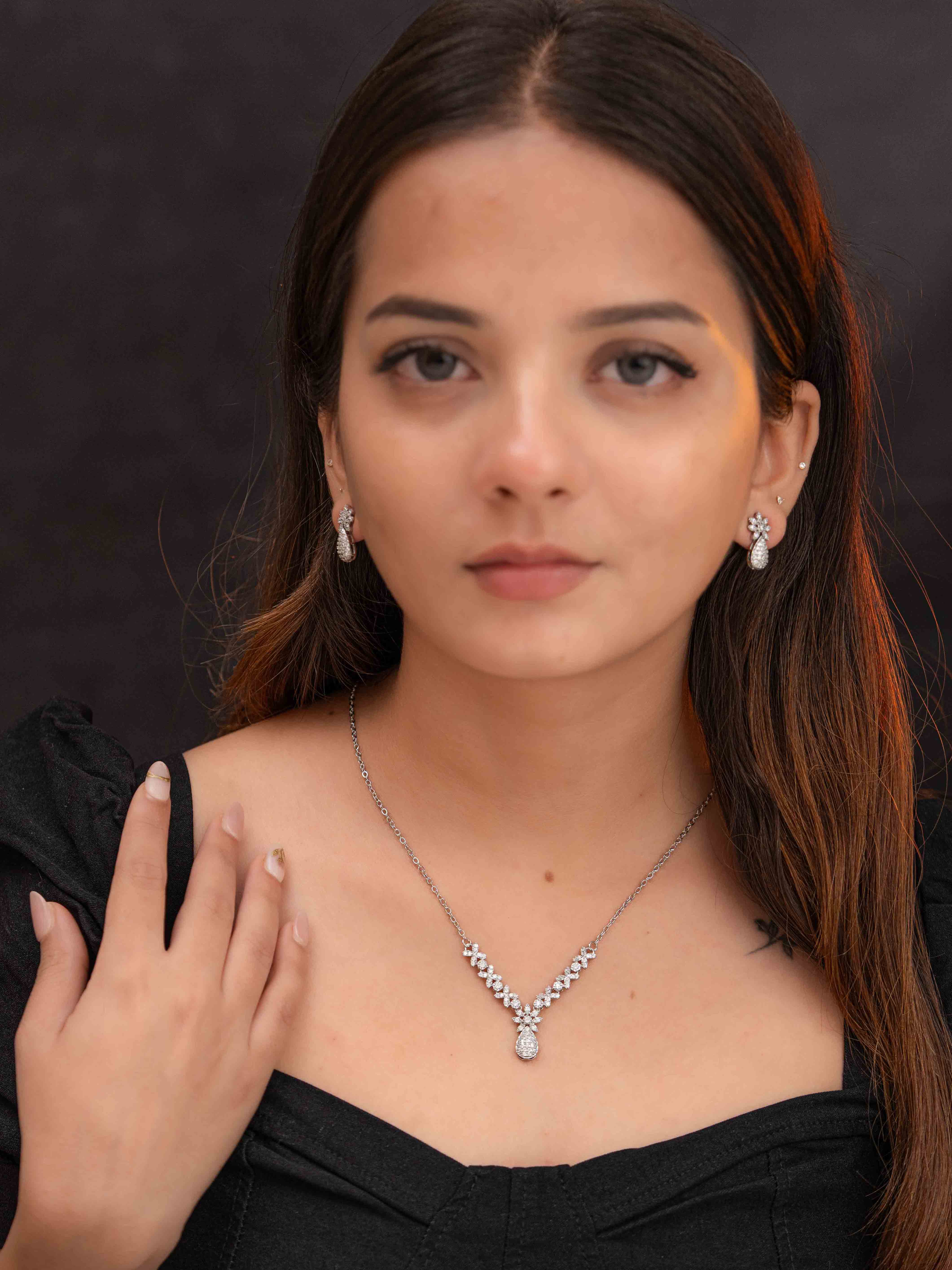 Prakruti Silver Necklace Set