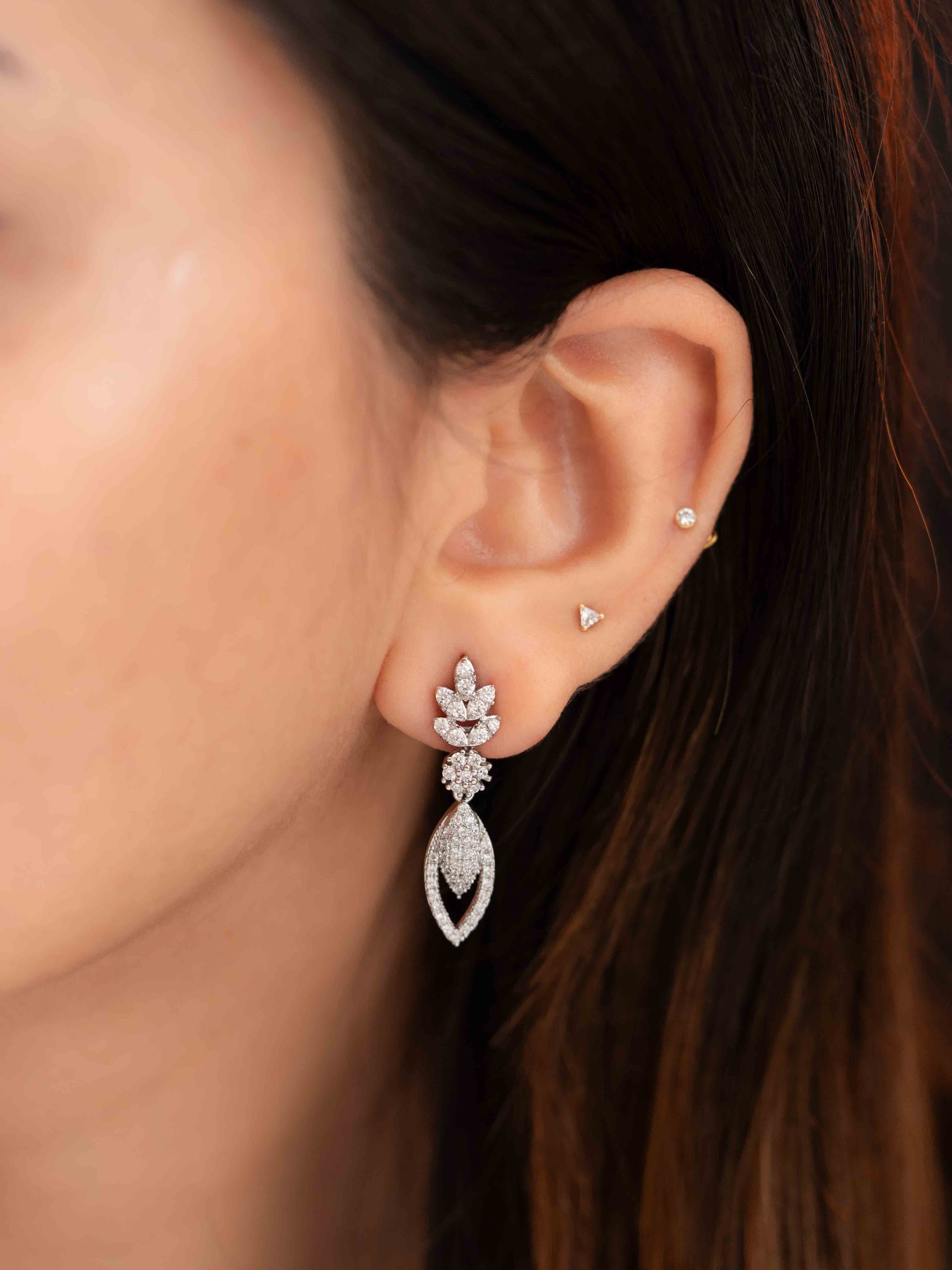 Leaf Grace Silver Necklace Set