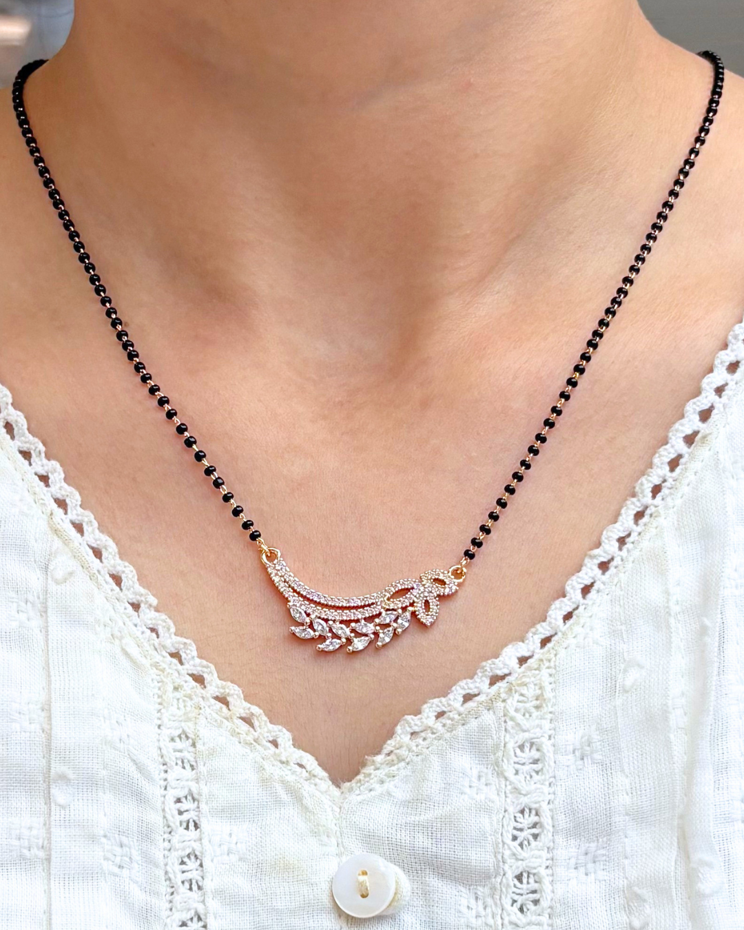 Ritvi Full Black Beads Mangalsutra