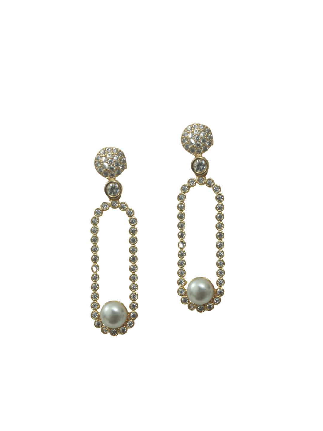 Pearl Embellished Dangle Studs - Zerakijewels
