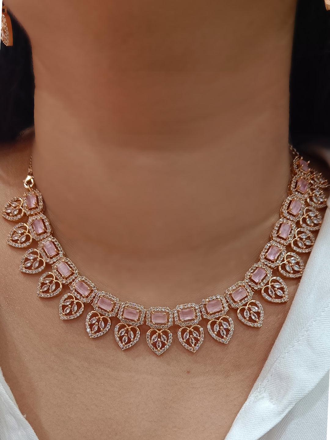 Pink Champagne Necklace - Zerakijewels
