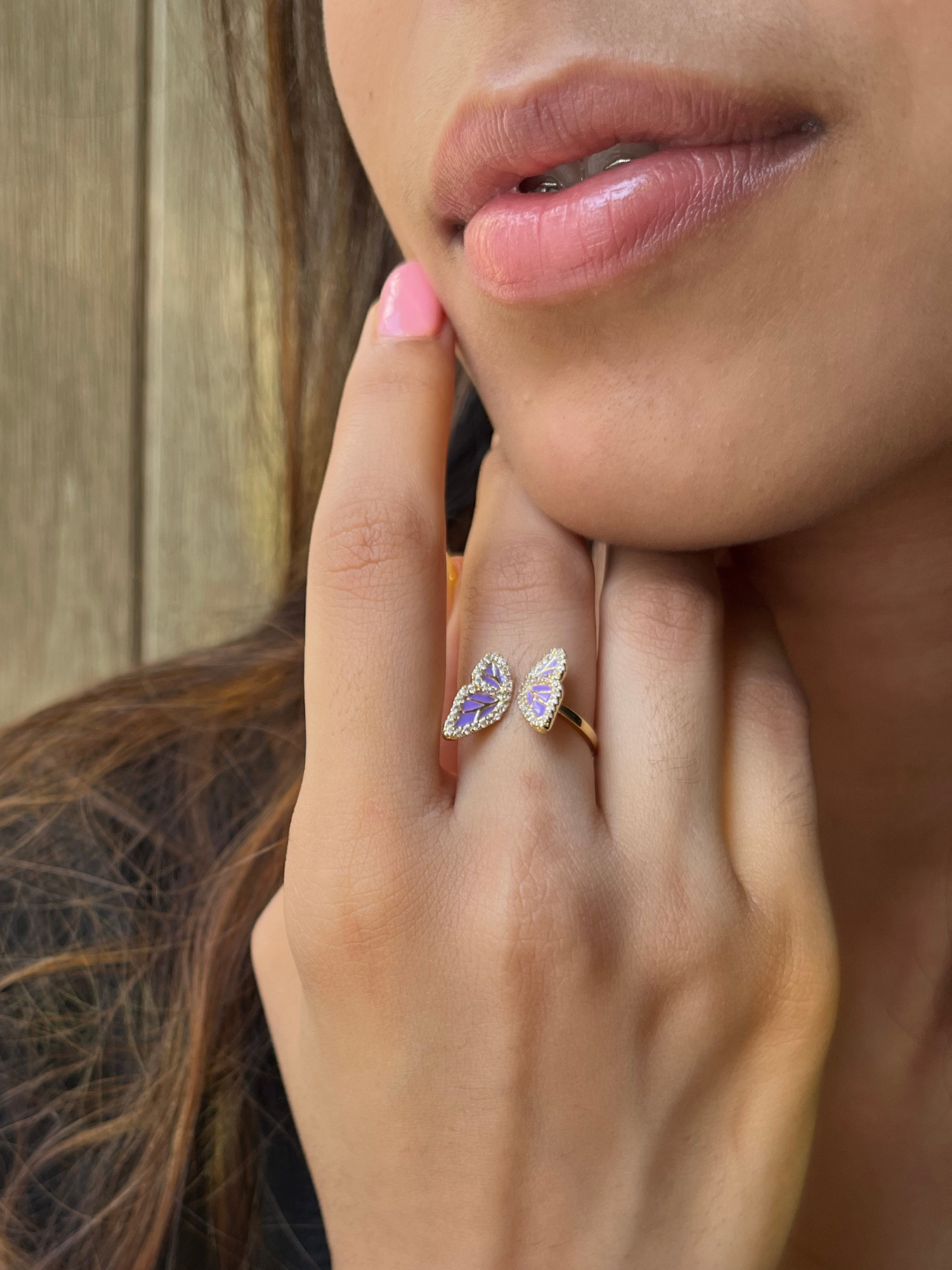 Purple Monarch Butterfly Adjustable Ring - Zerakijewels