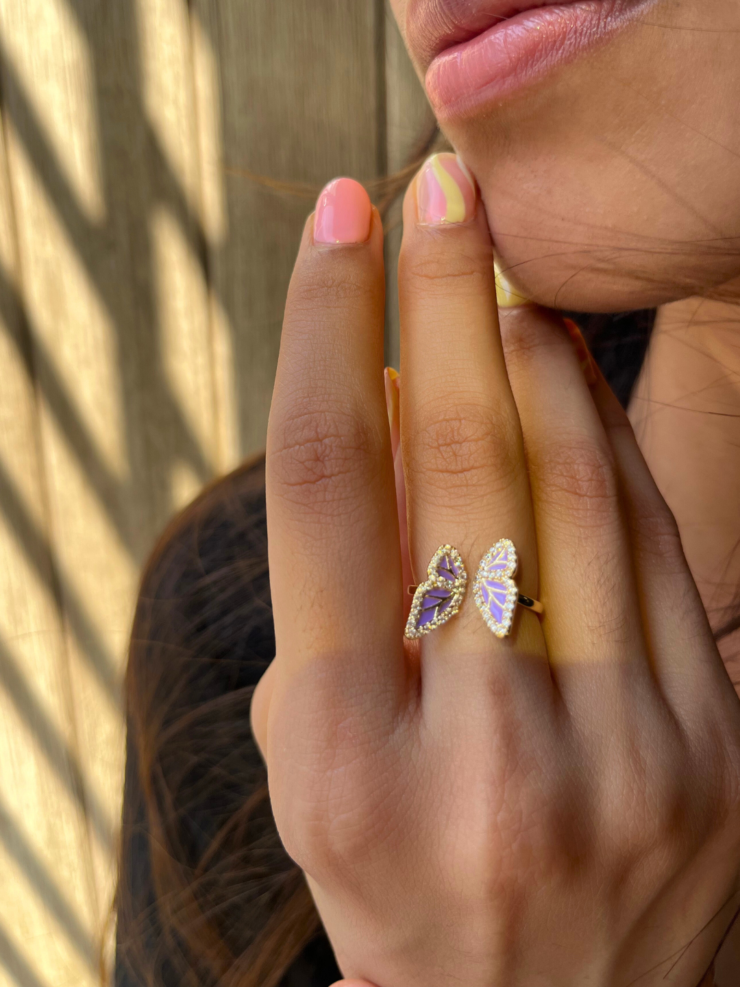 Purple Monarch Butterfly Adjustable Ring - Zerakijewels