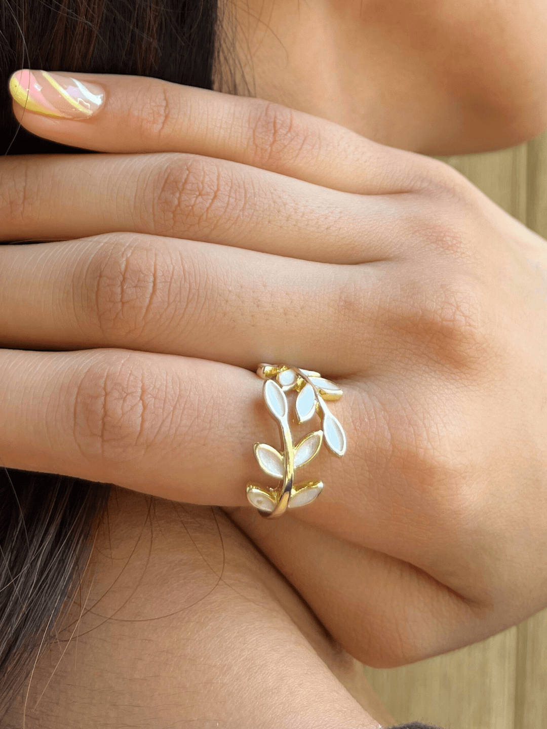 Autumn Leaves Adjustable Ring - Zeraki Jewels