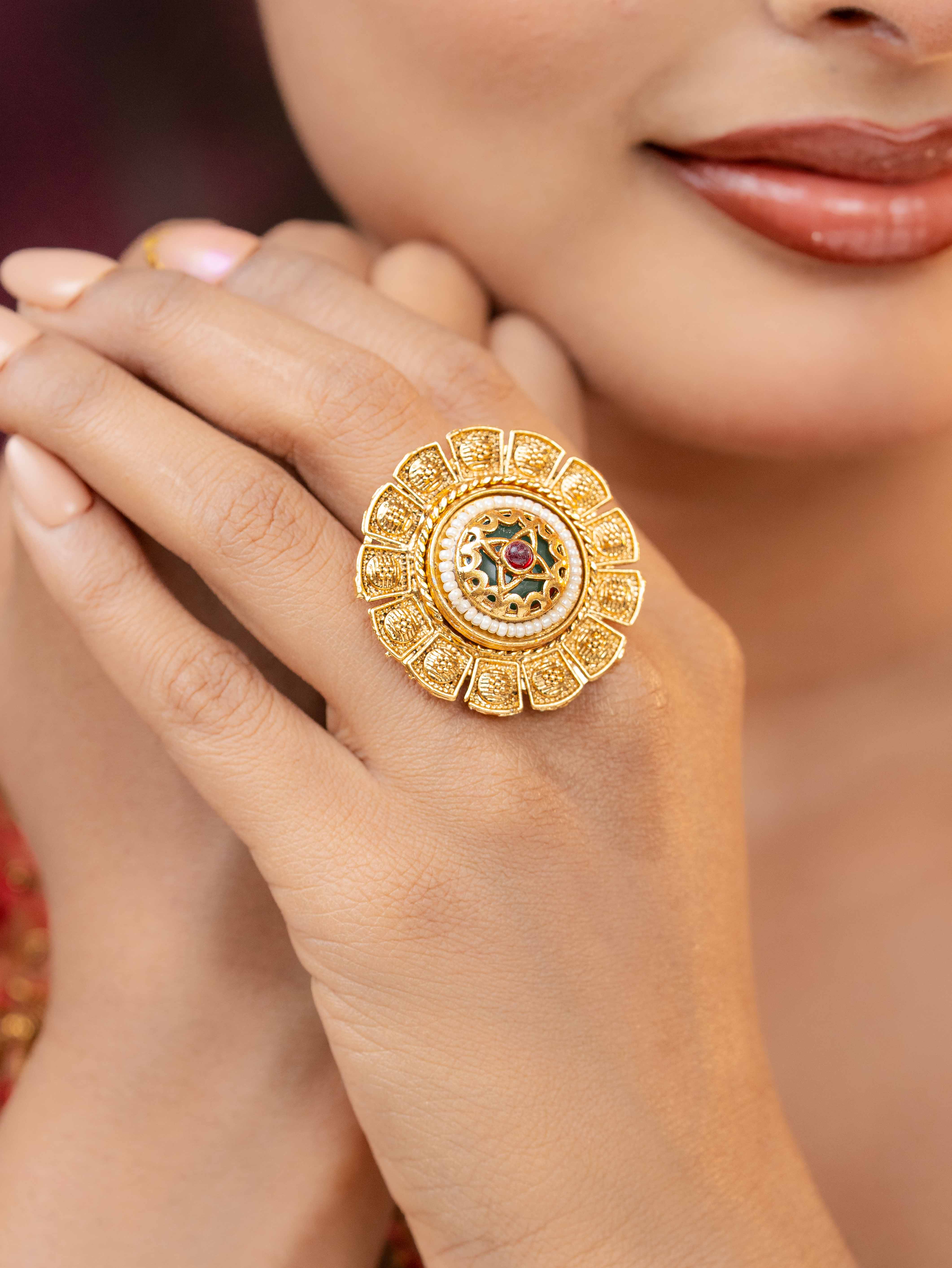 Rajsi Chandrika Adjustable Ring