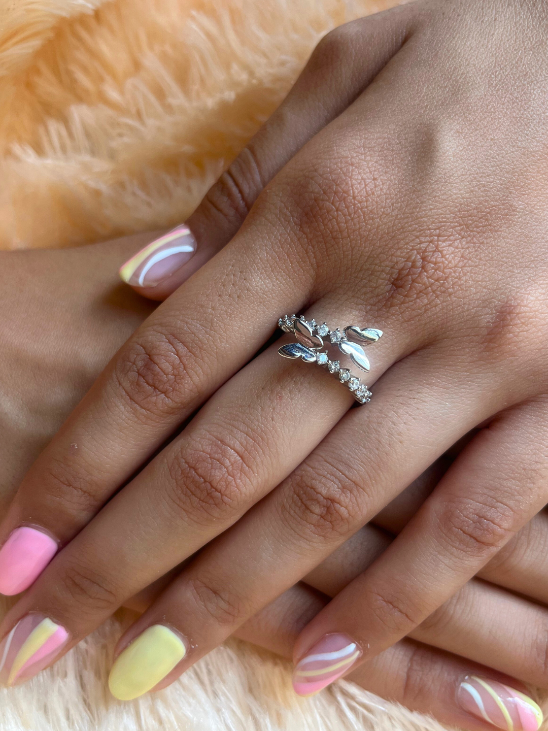 Twin Winged Butterfly Adjustable Ring - Zerakijewels