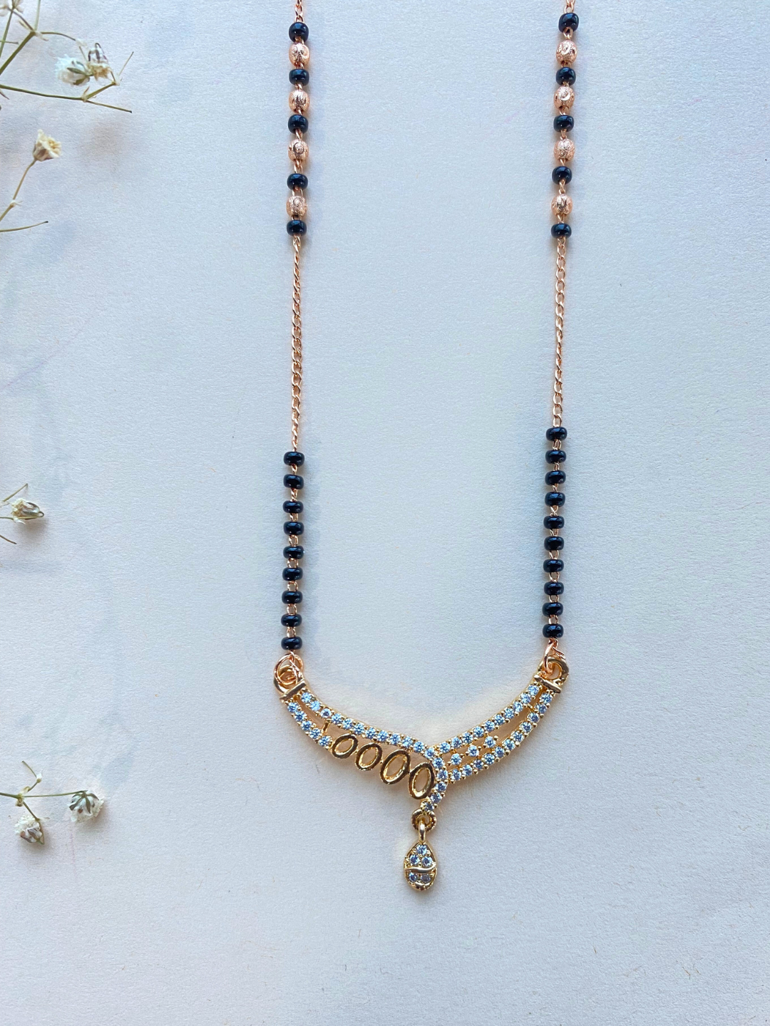 Unique Designs Rose Gold Rysa Mangalsutra