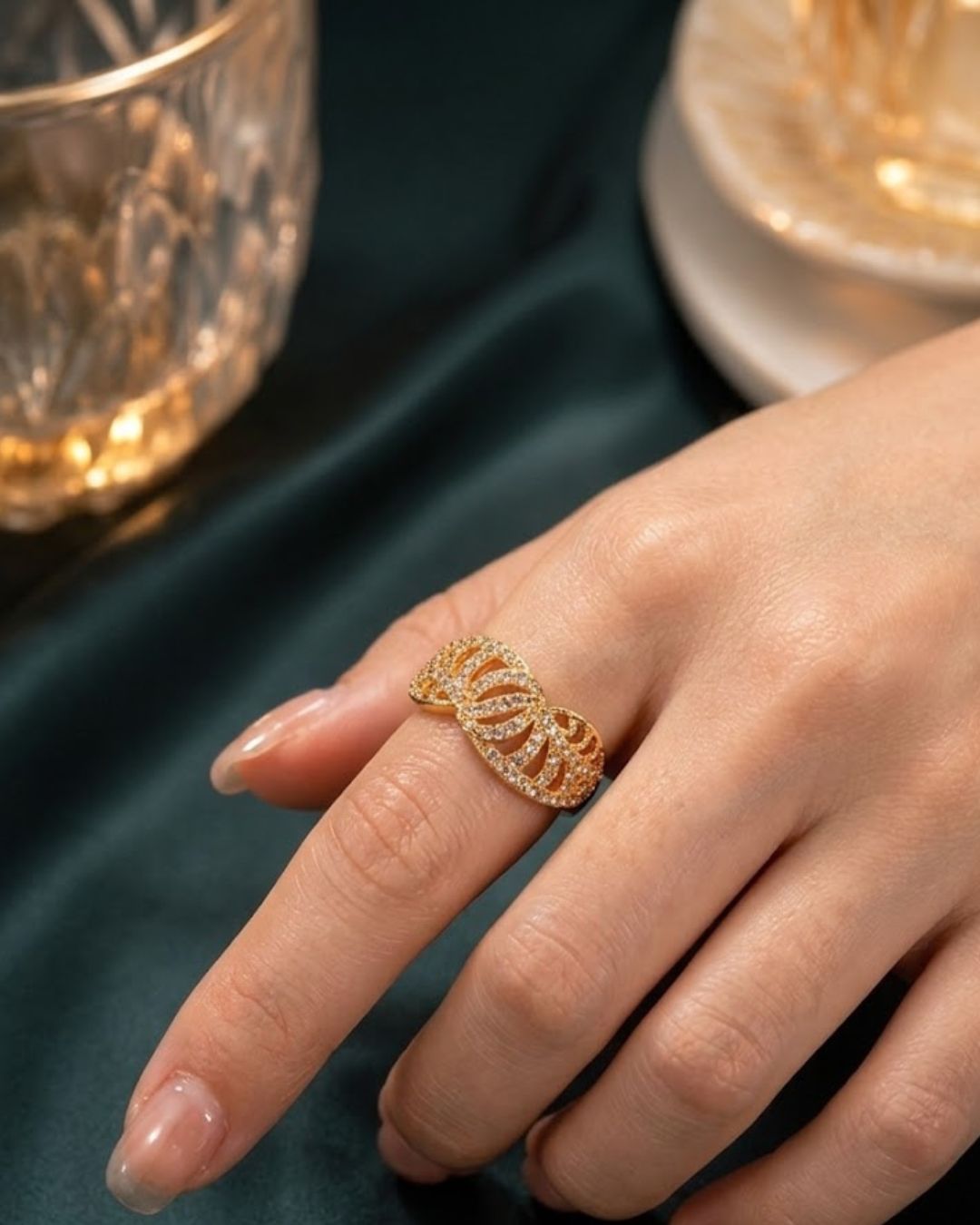 Regal Charm Adjustable Ring