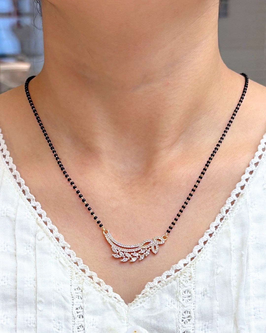 Ritvi Full Black Beads Mangalsutra