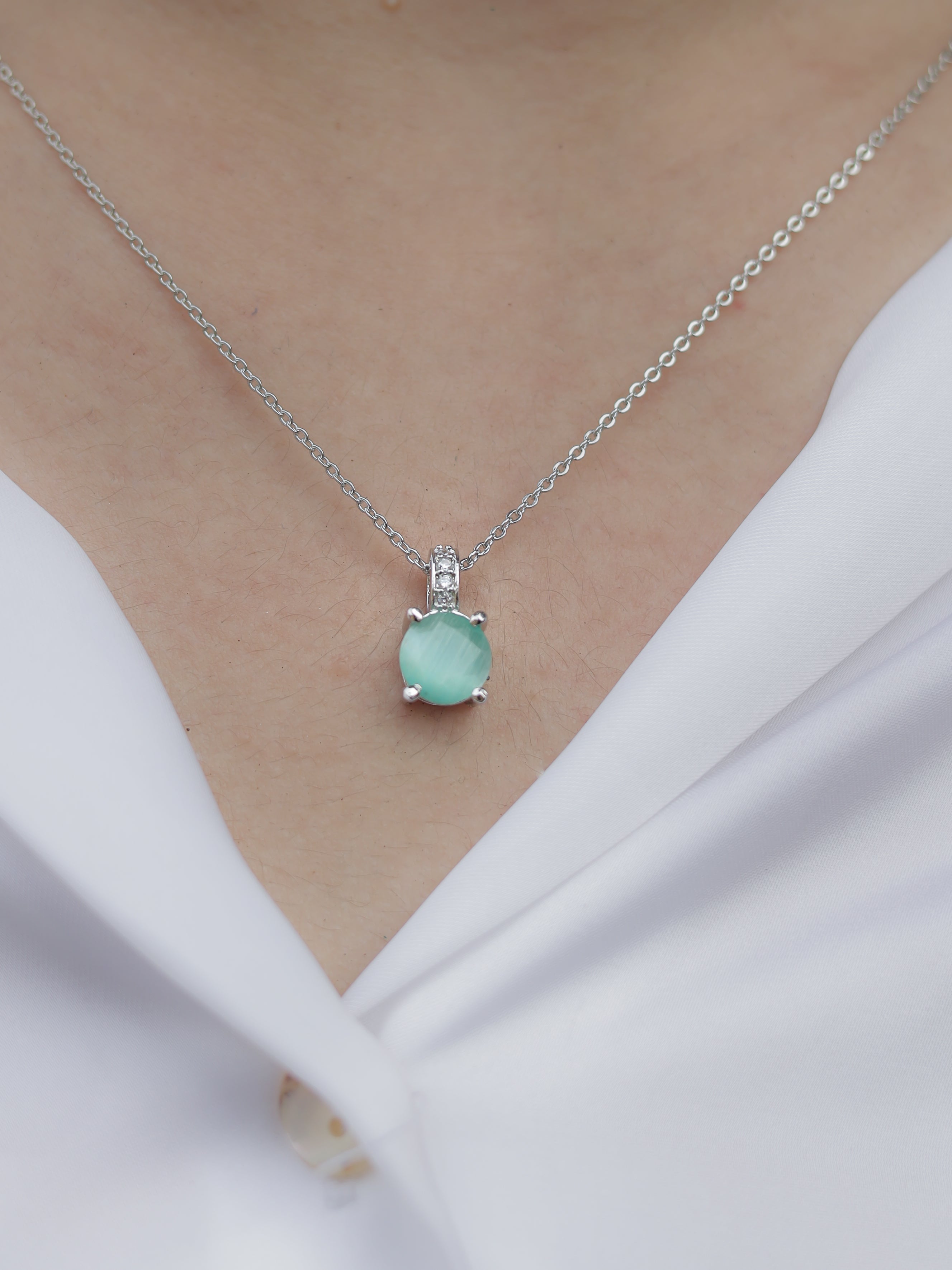 Minimalistic Stone Pendant Set - Zerakijewels