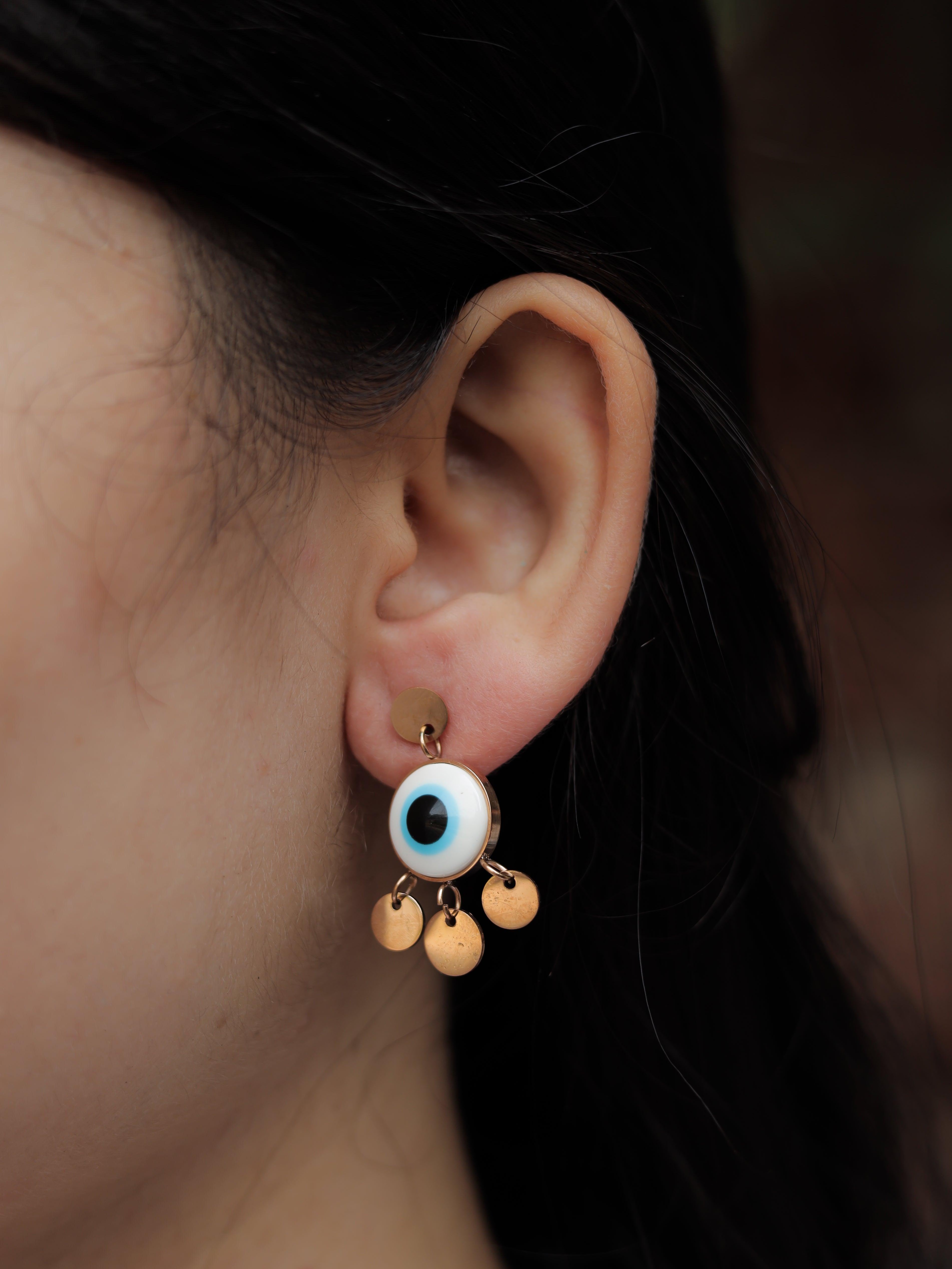 Symbolic Evil Eye Studs - Zeraki Jewels