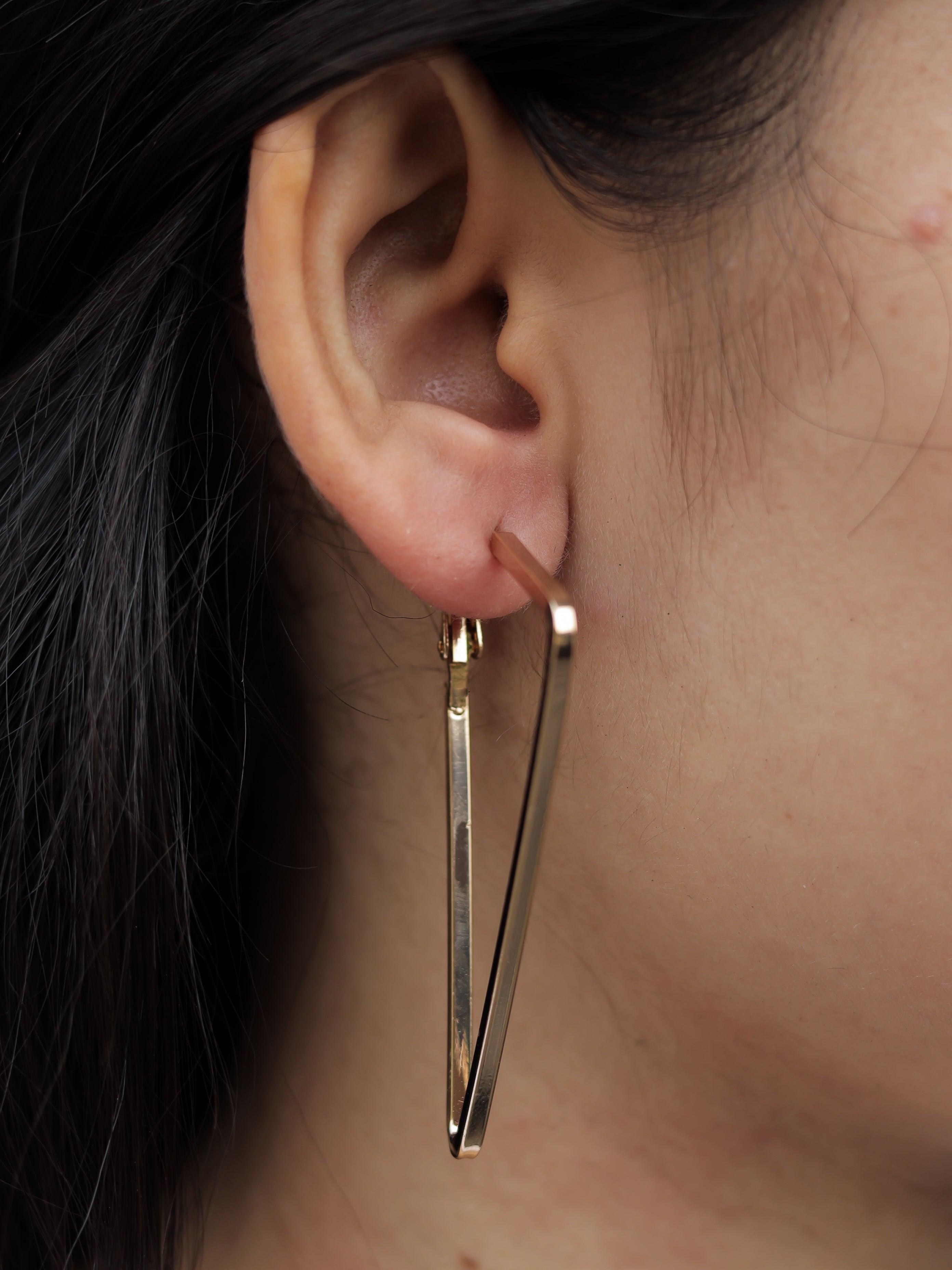 Pyramid Hoop Earrings - Zerakijewels
