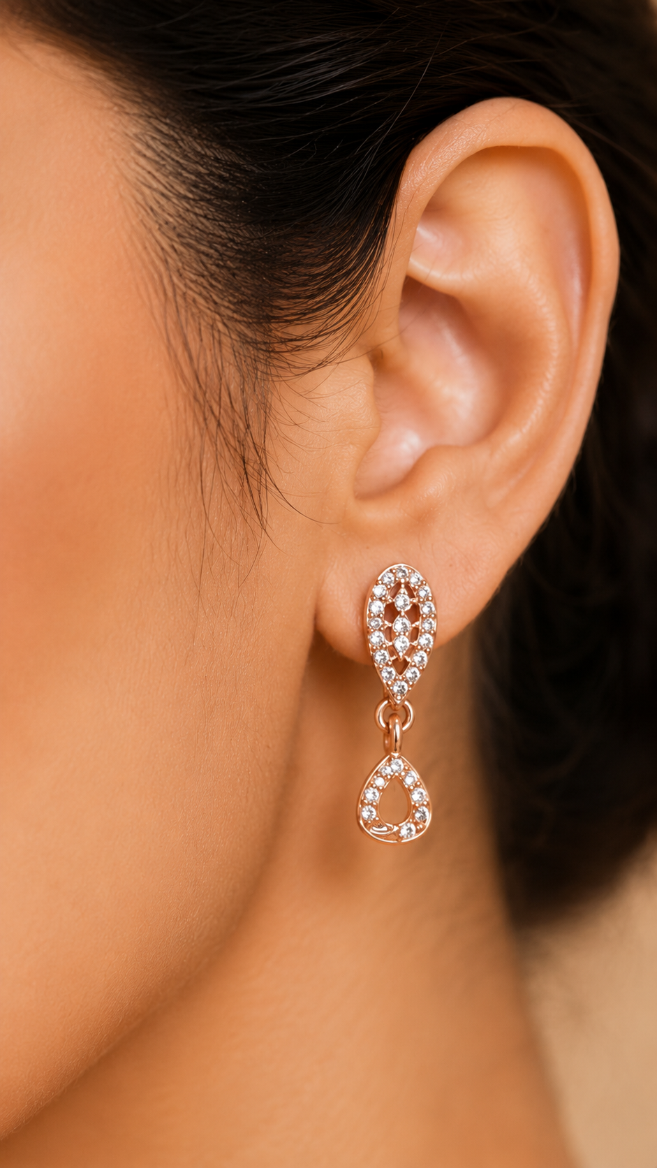 Kimaya Rose Gold Earrings