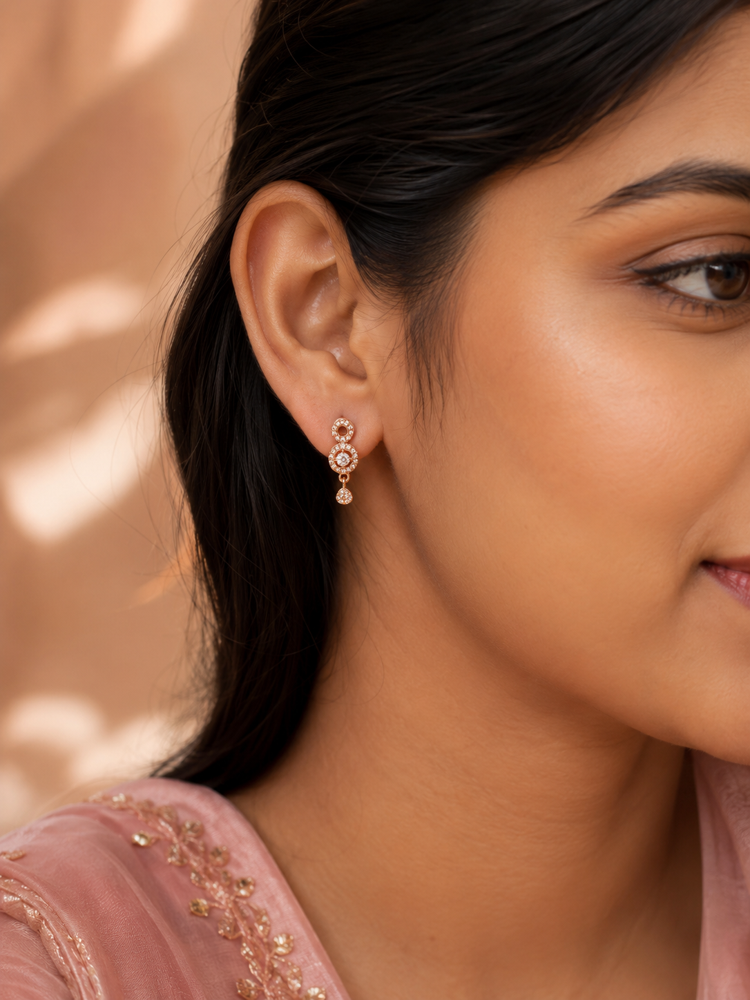 Rihanna Rose Gold Earrings