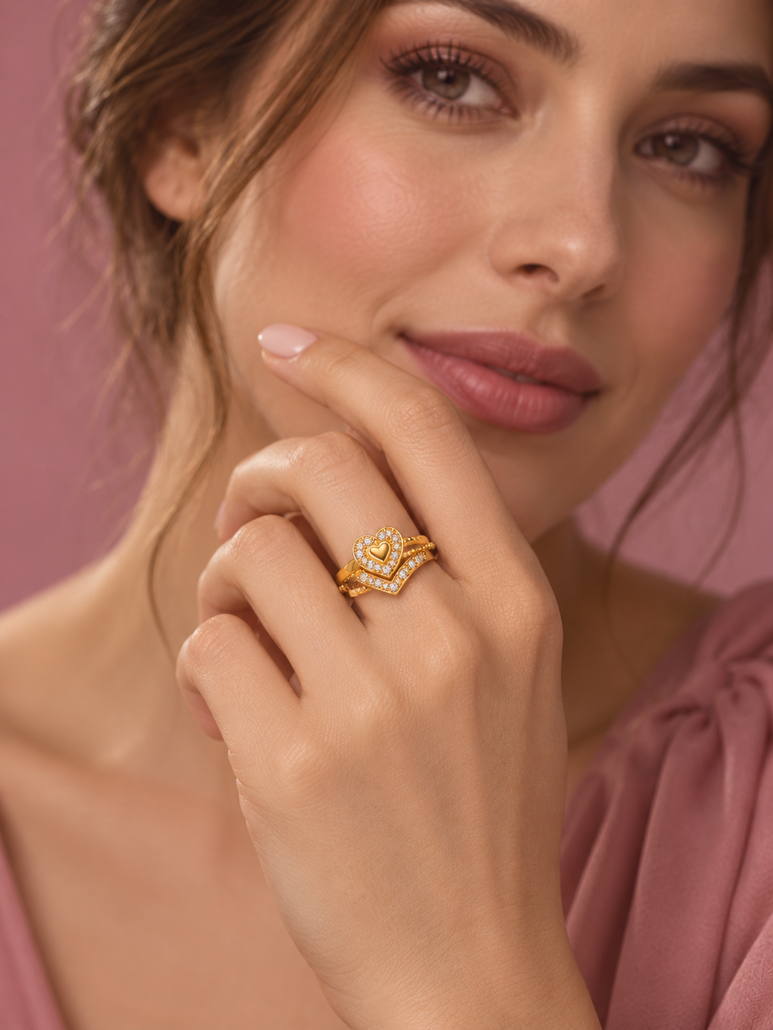 Crimson Adjustable Ring