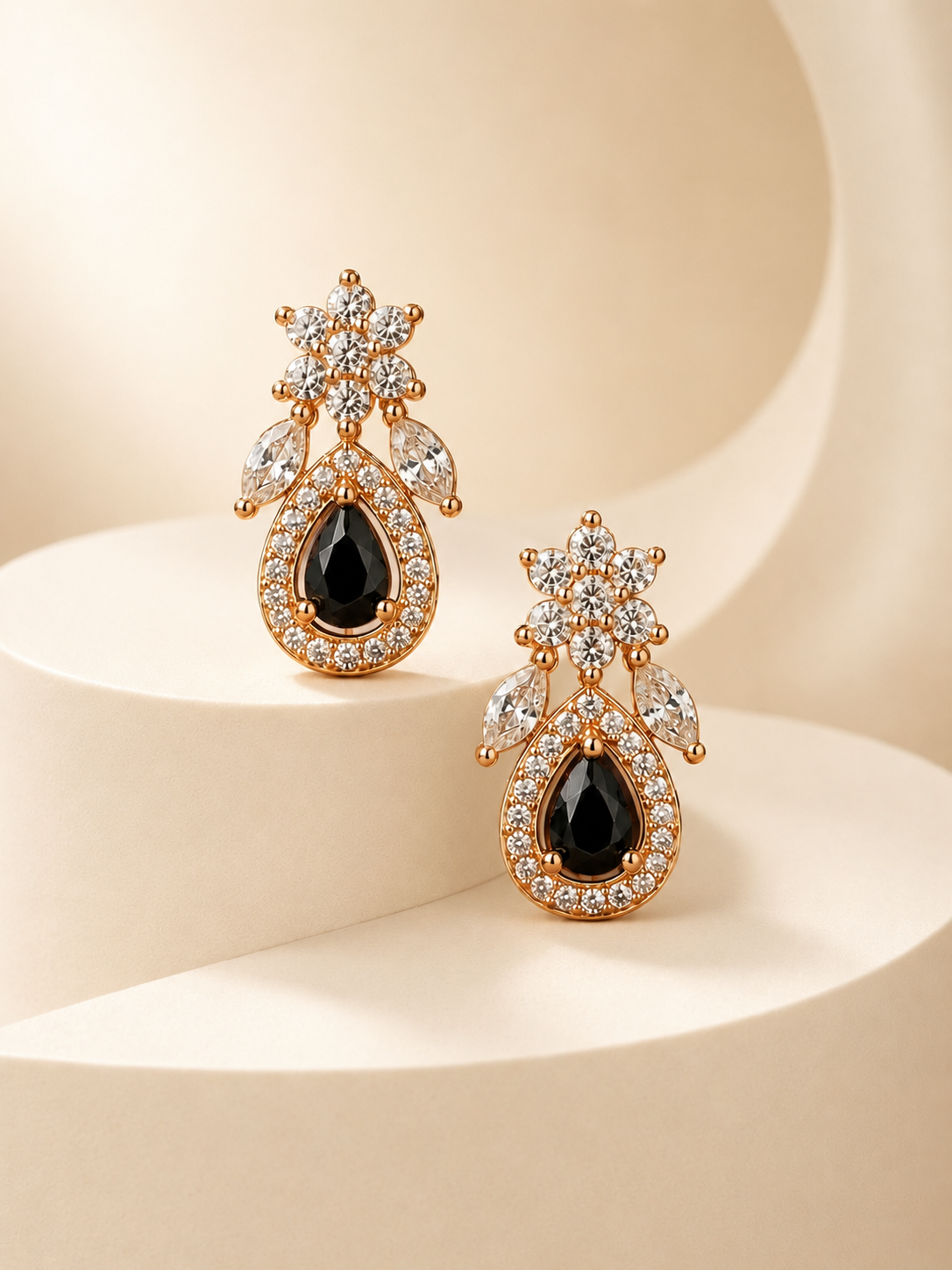 Aanya Black Earrings