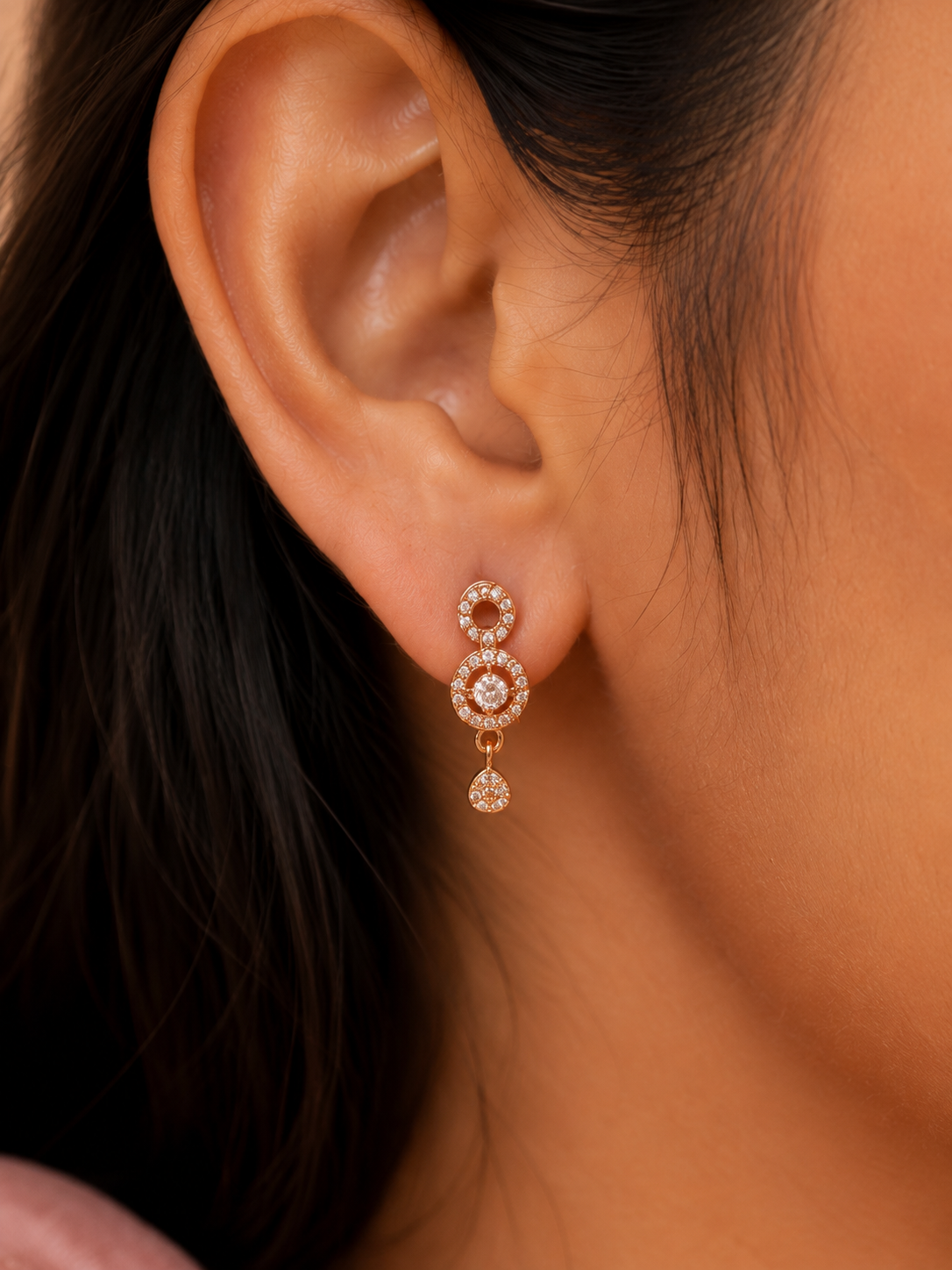 Rihanna Rose Gold Earrings