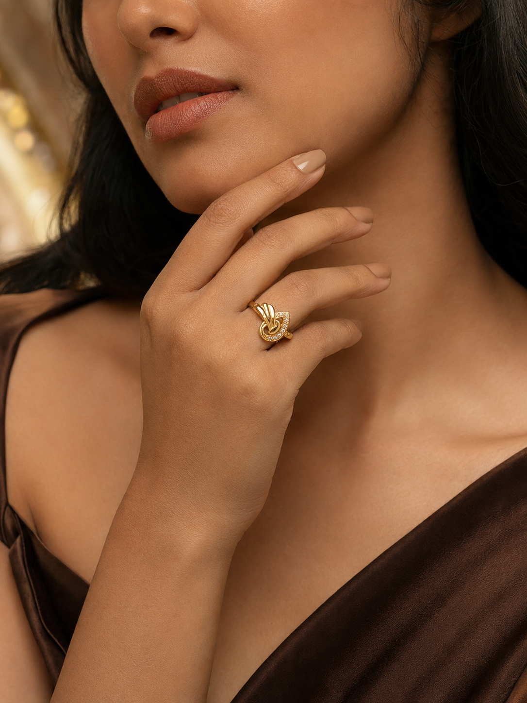Dewdrop Adjustable Ring