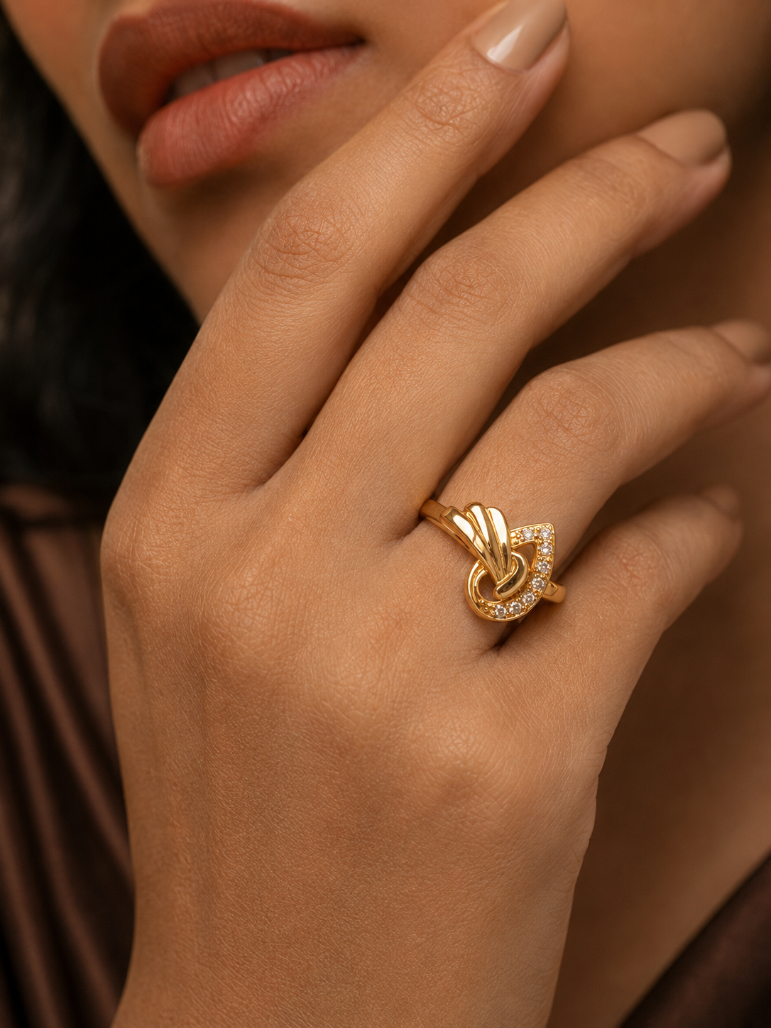 Dewdrop Adjustable Ring