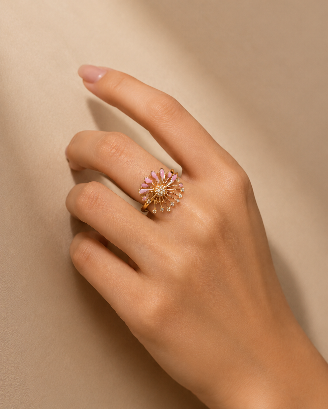 Plum Adjustable Ring