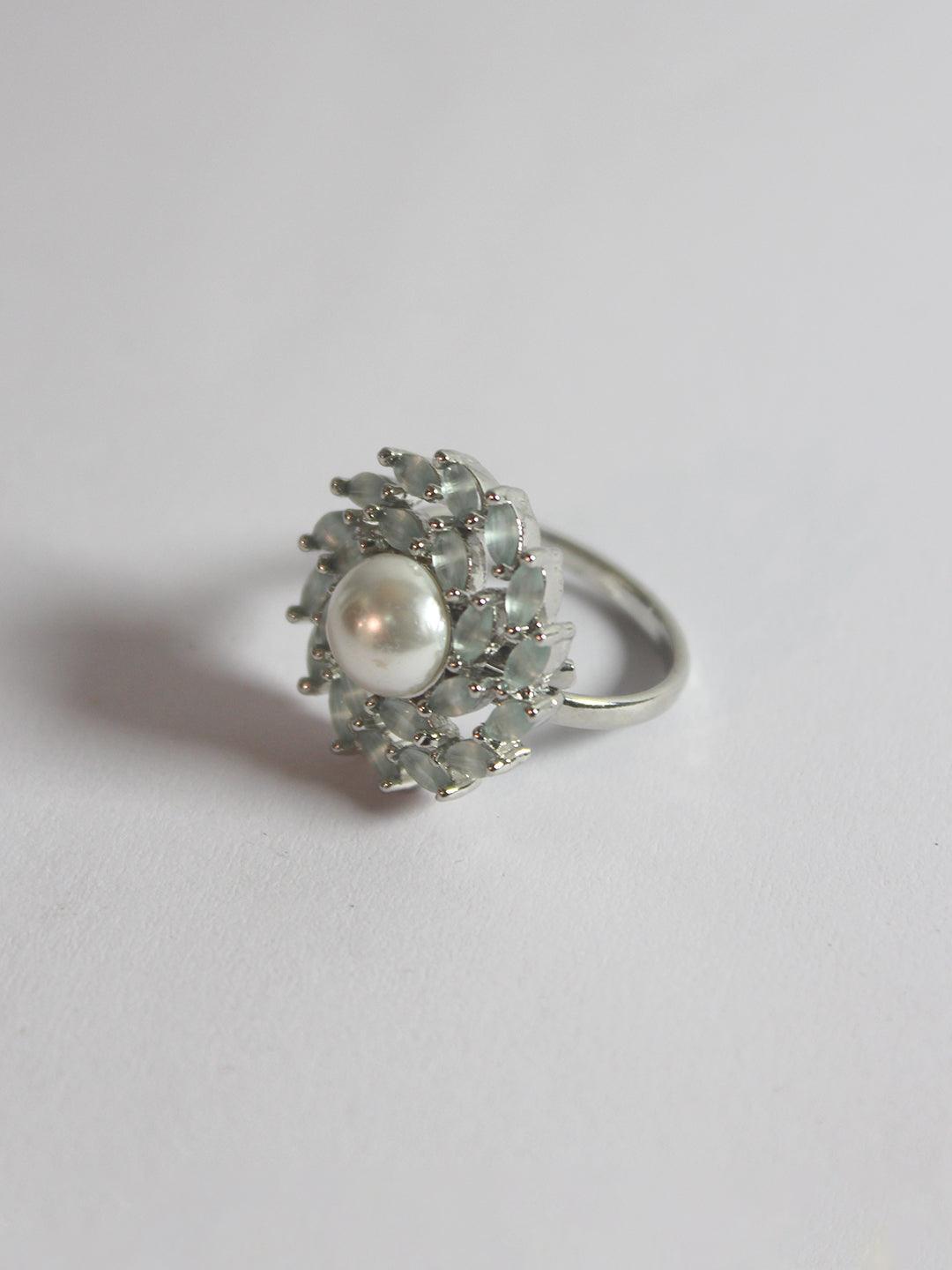 Hazel Pearl Adjustable Ring - Zerakijewels