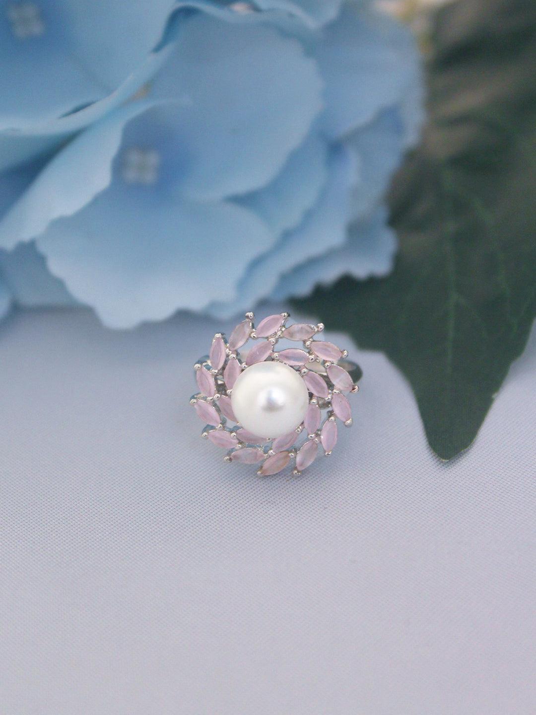Hazel Pearl Adjustable Ring - Zerakijewels