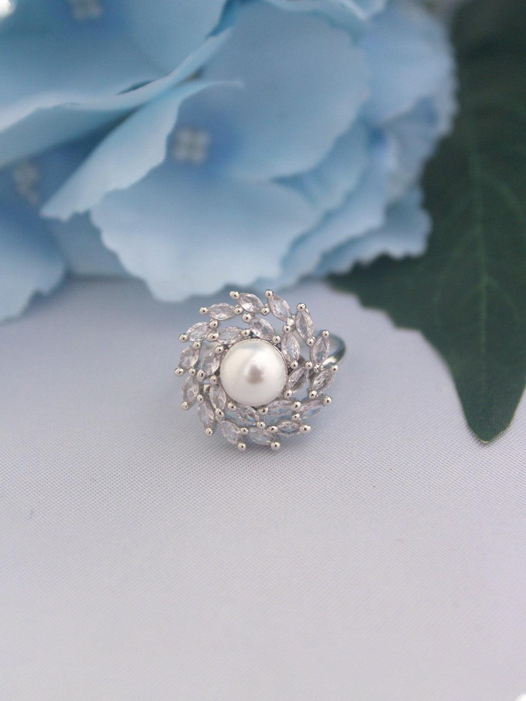 Hazel Pearl Adjustable Ring - Zerakijewels