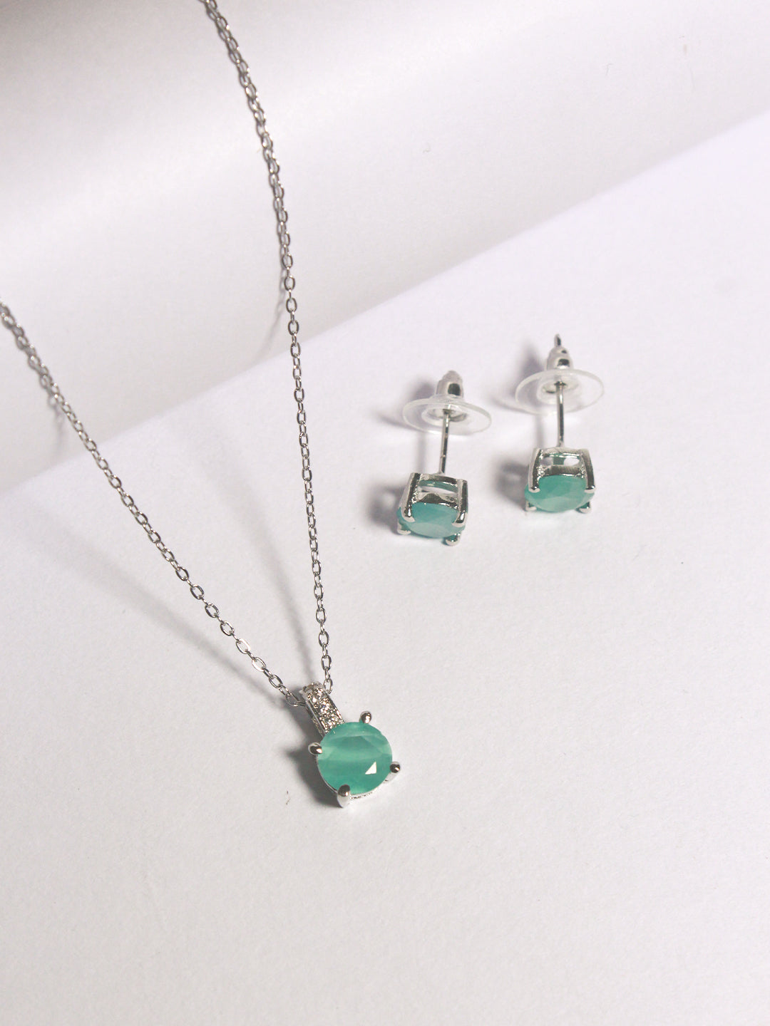 Minimalistic Stone Pendant Set - Zerakijewels