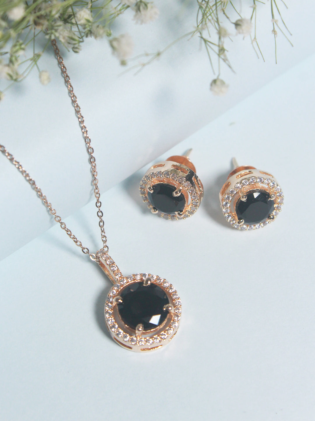 Diamond Solitaire Pendant Set - Zeraki Jewels