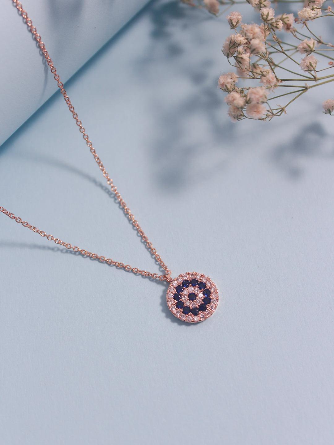 Dual Stone Circle Pendant - Zeraki Jewels