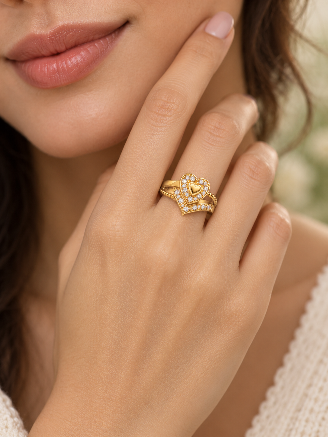 Crimson Adjustable Ring