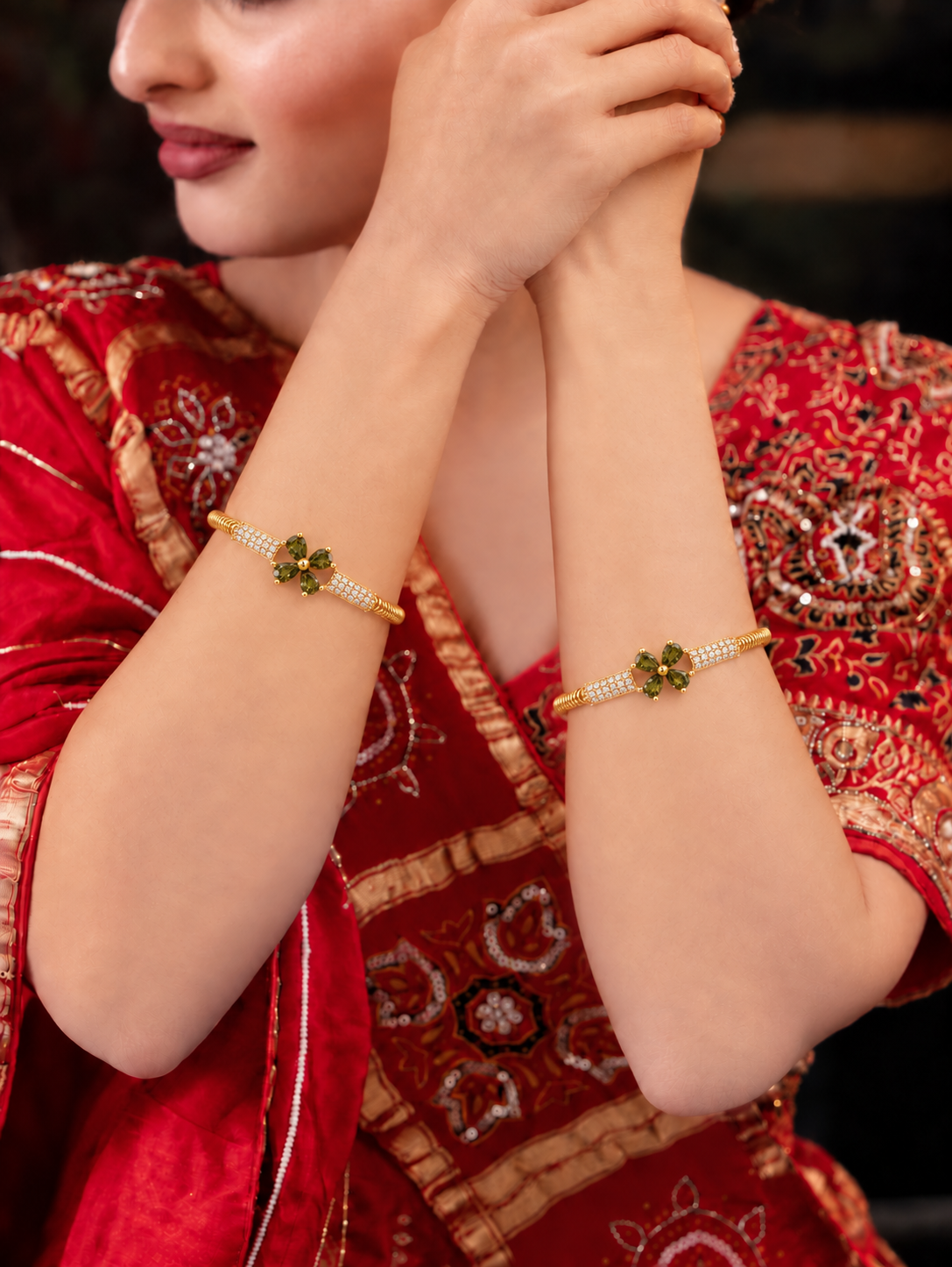 Malini Green Bangle ( Set of 2 )
