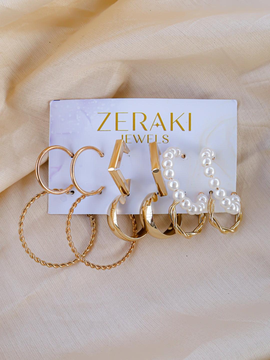 Tassels Perfection Earrings Combo - Zeraki Jewels 