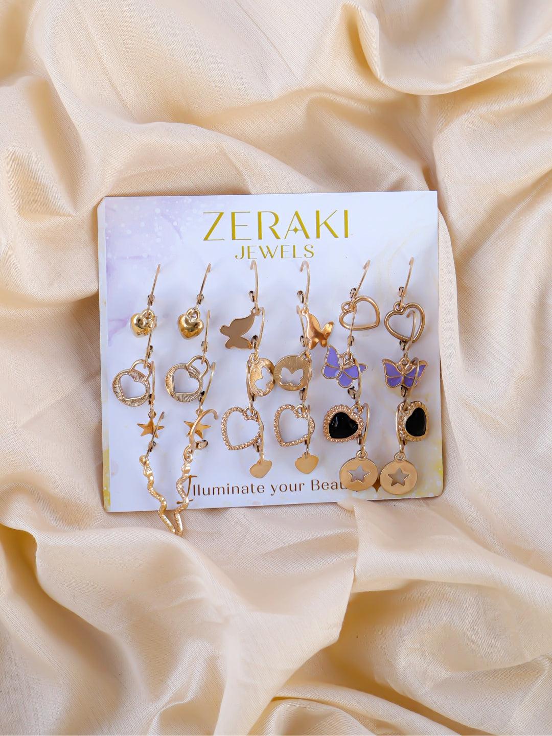 Modern Fashionista Earrings Combo - Zerakijewels
