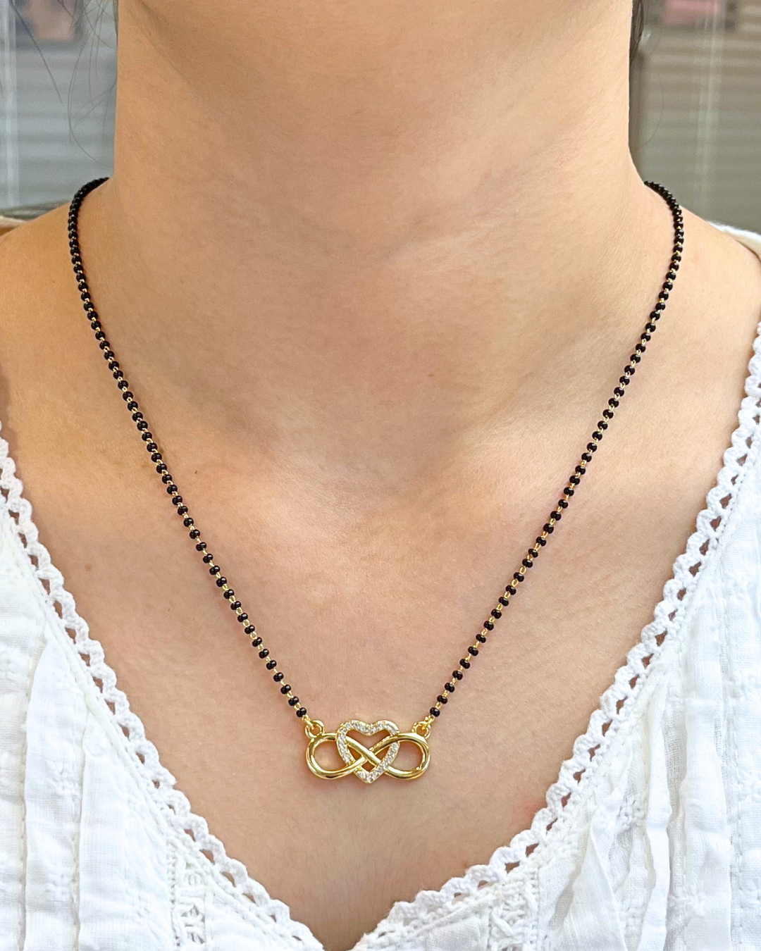 Infinity full Black Beads Mangalsutra