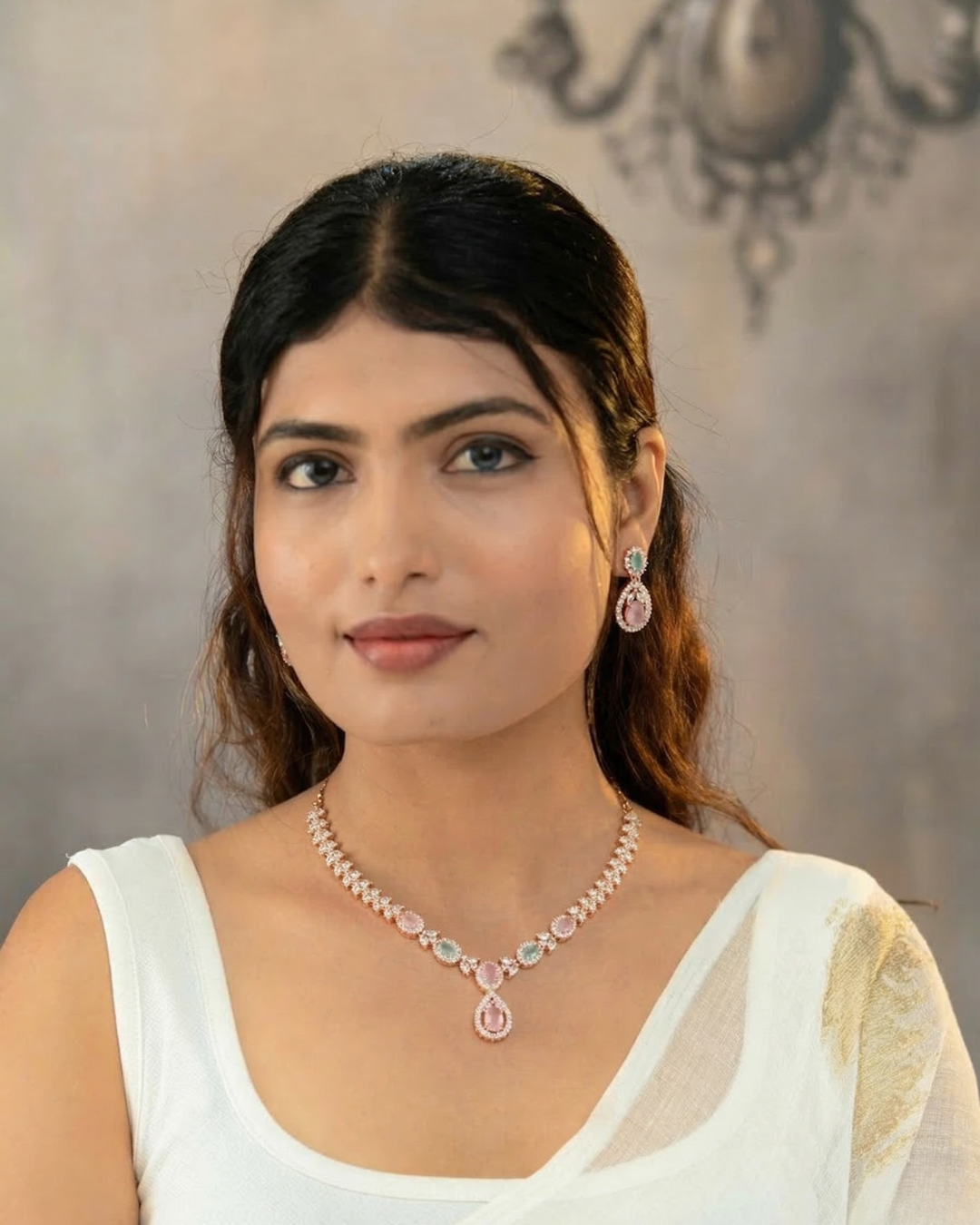 Greece Necklace (Light Pink)