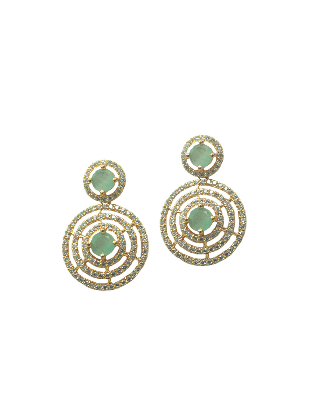 Multi-color stone Dangle Studs - Zerakijewels