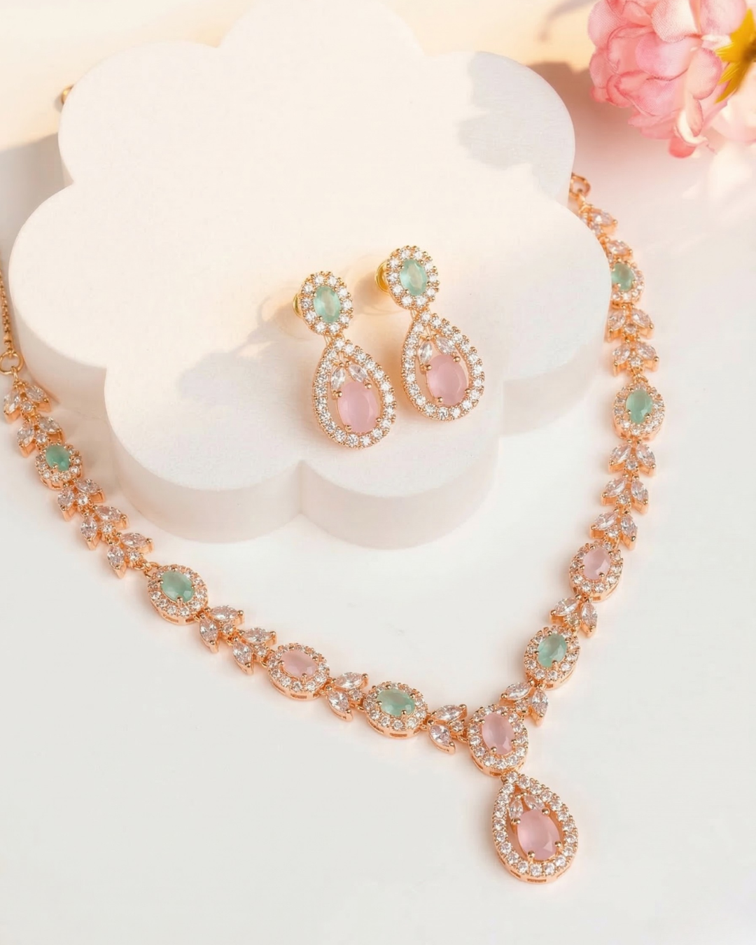 Greece Necklace (Light Pink)